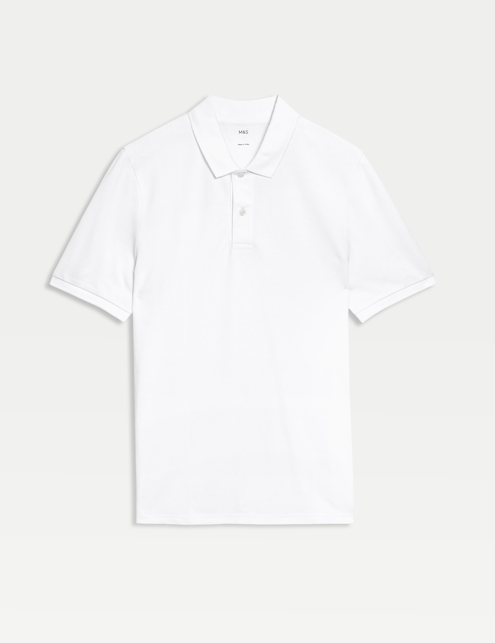 Slim Fit Pure Cotton Pique Polo Shirt 2 of 5