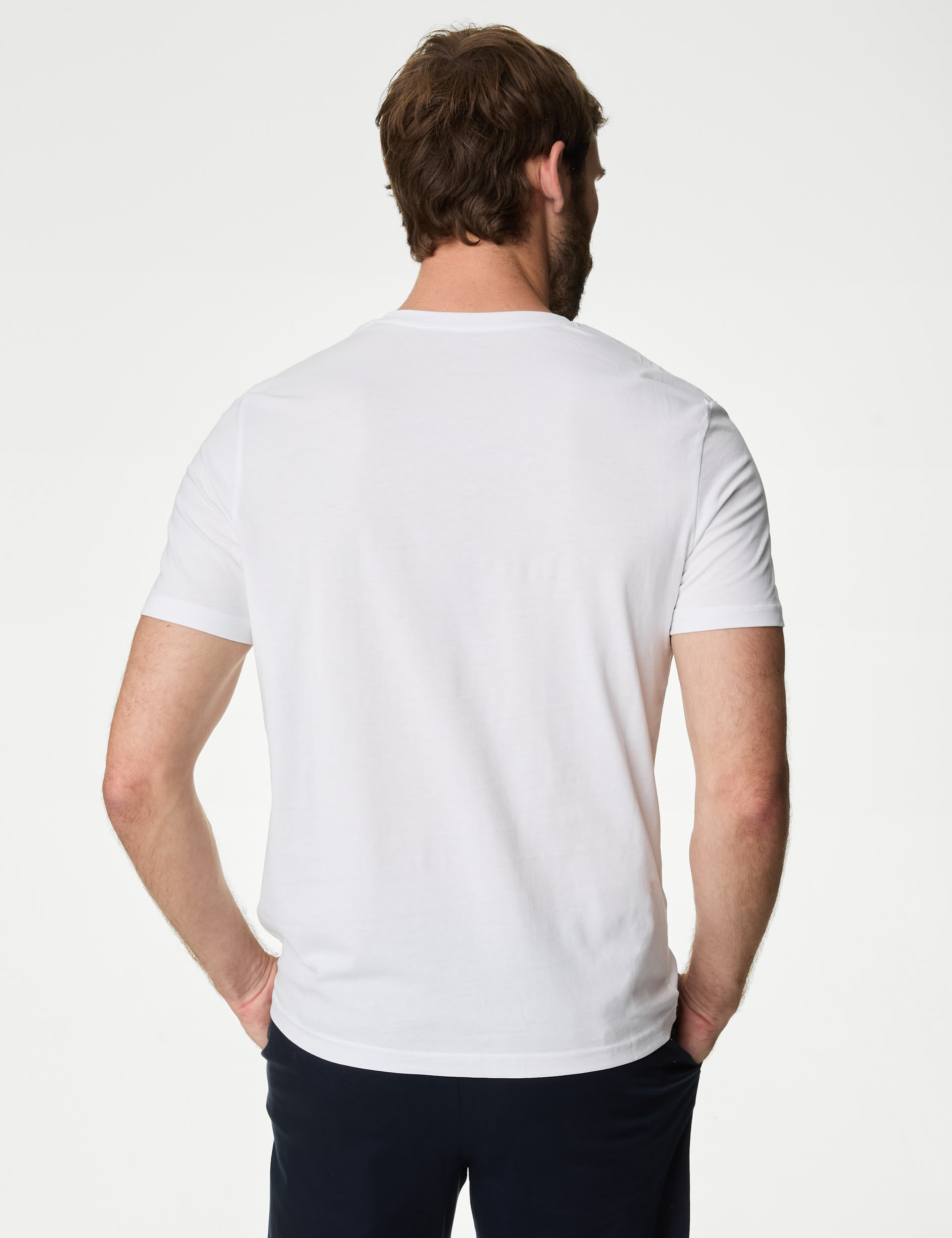 3pk Pure Cotton V-Neck T-Shirts | M&S Collection | M&S
