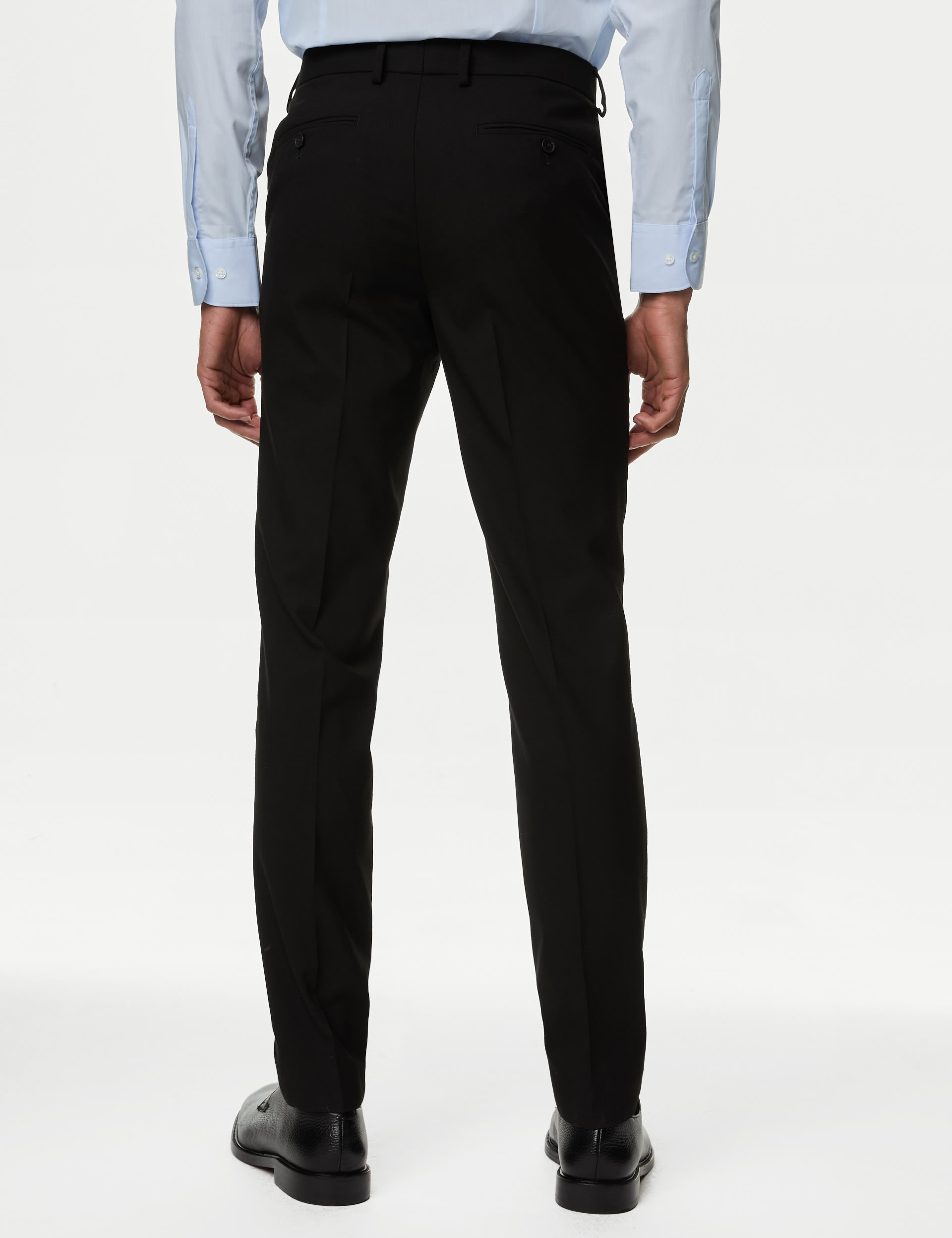 Slim Fit Flat Front Stretch Trousers 4 of 6