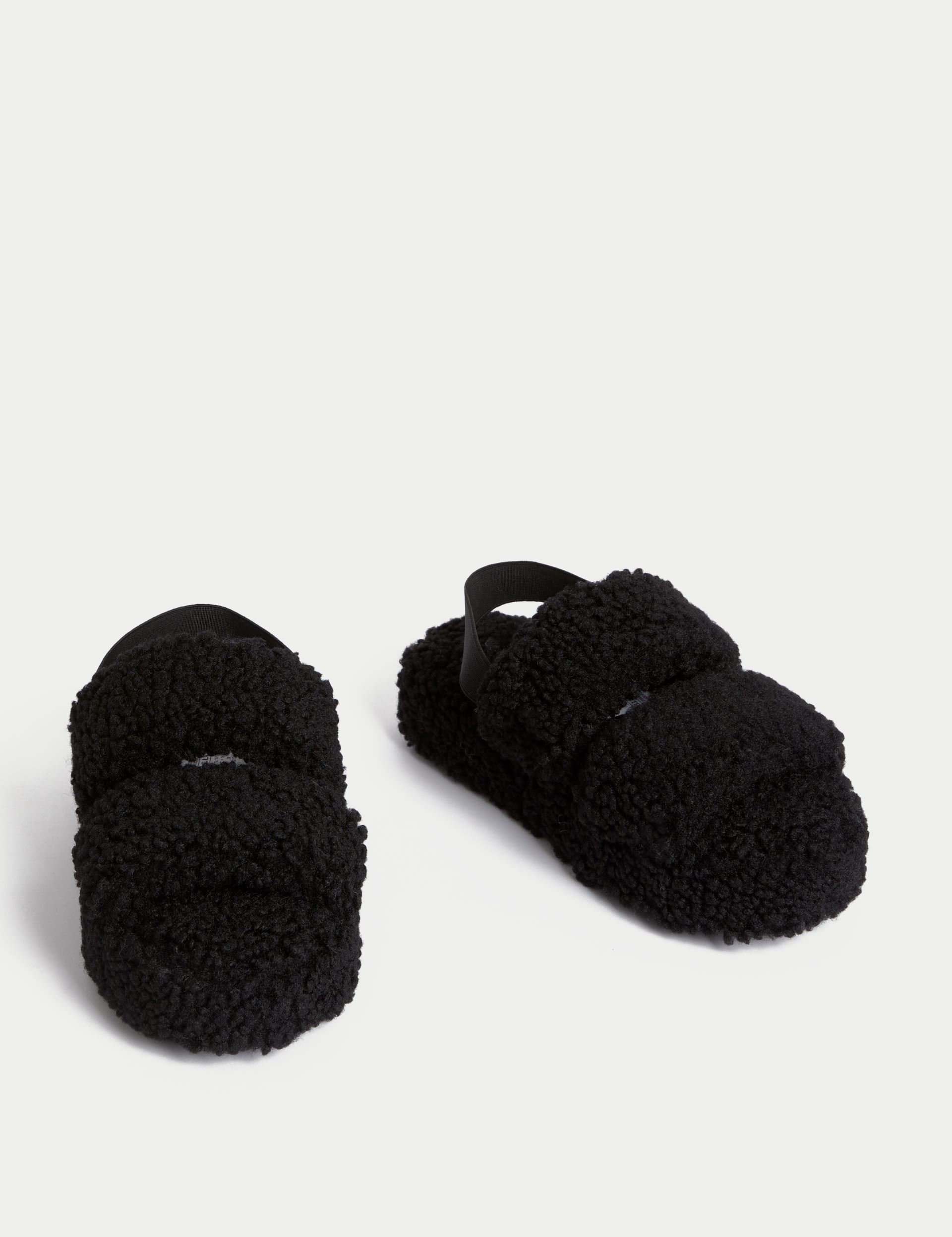 Borg Slider Slippers (13 Small - 6 Large) 2 of 4