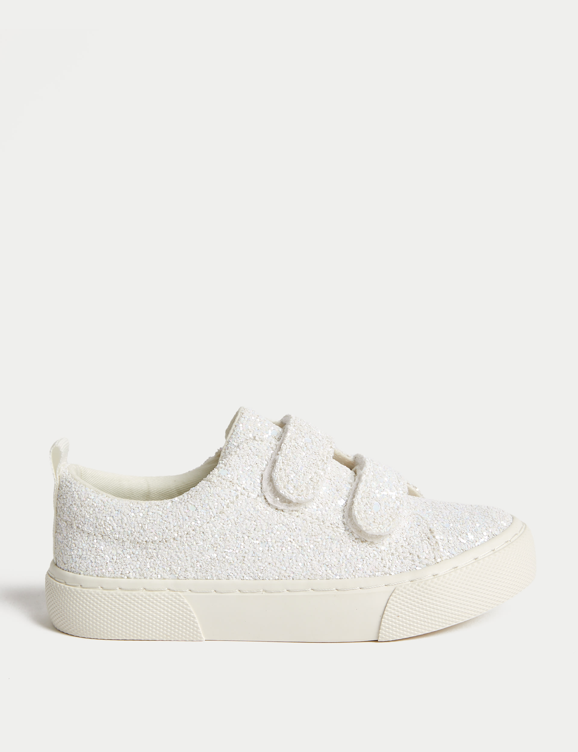 Kids' Glitter Riptape Trainers (4 Small - 2 Large) 1 of 4