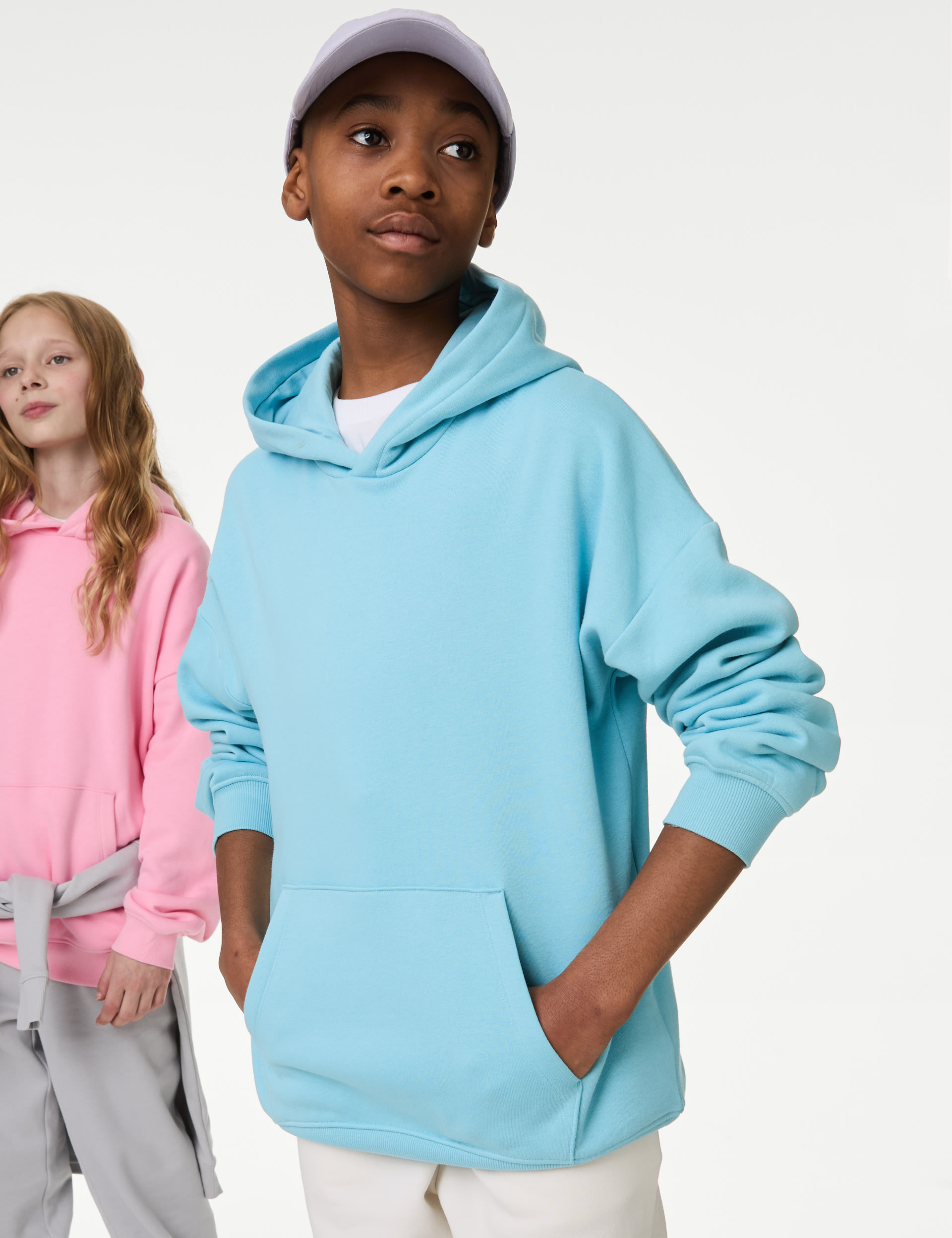 Cotton Rich Oversized Hoodie (6-16 Yrs) 1 of 3