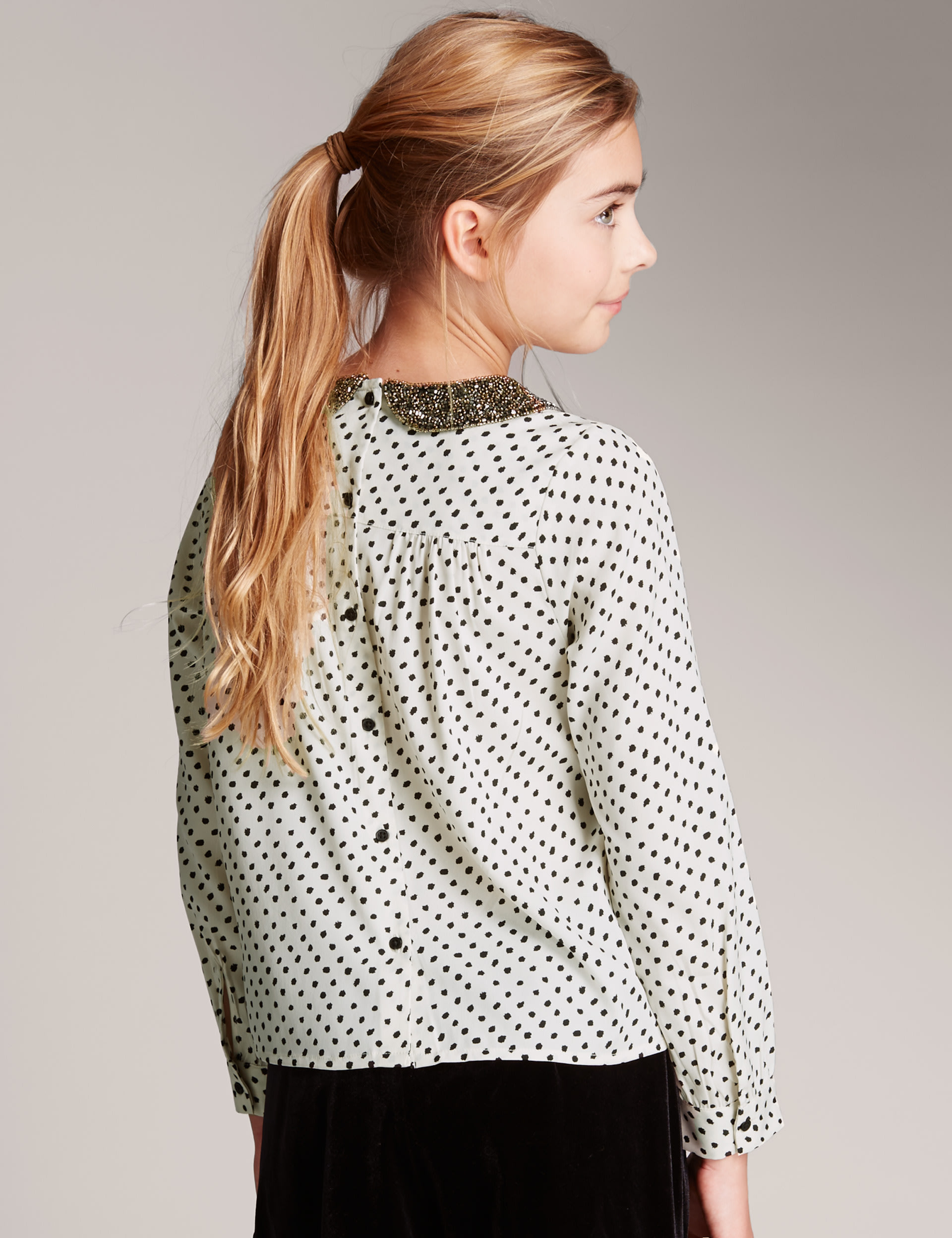 Embellished peter pan collar sales