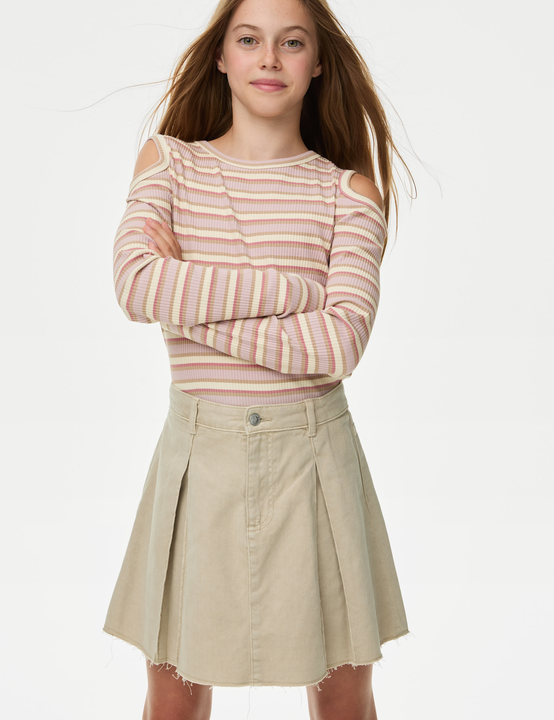 Denim Pleated Skirt (6-16 Yrs) 3 of 5