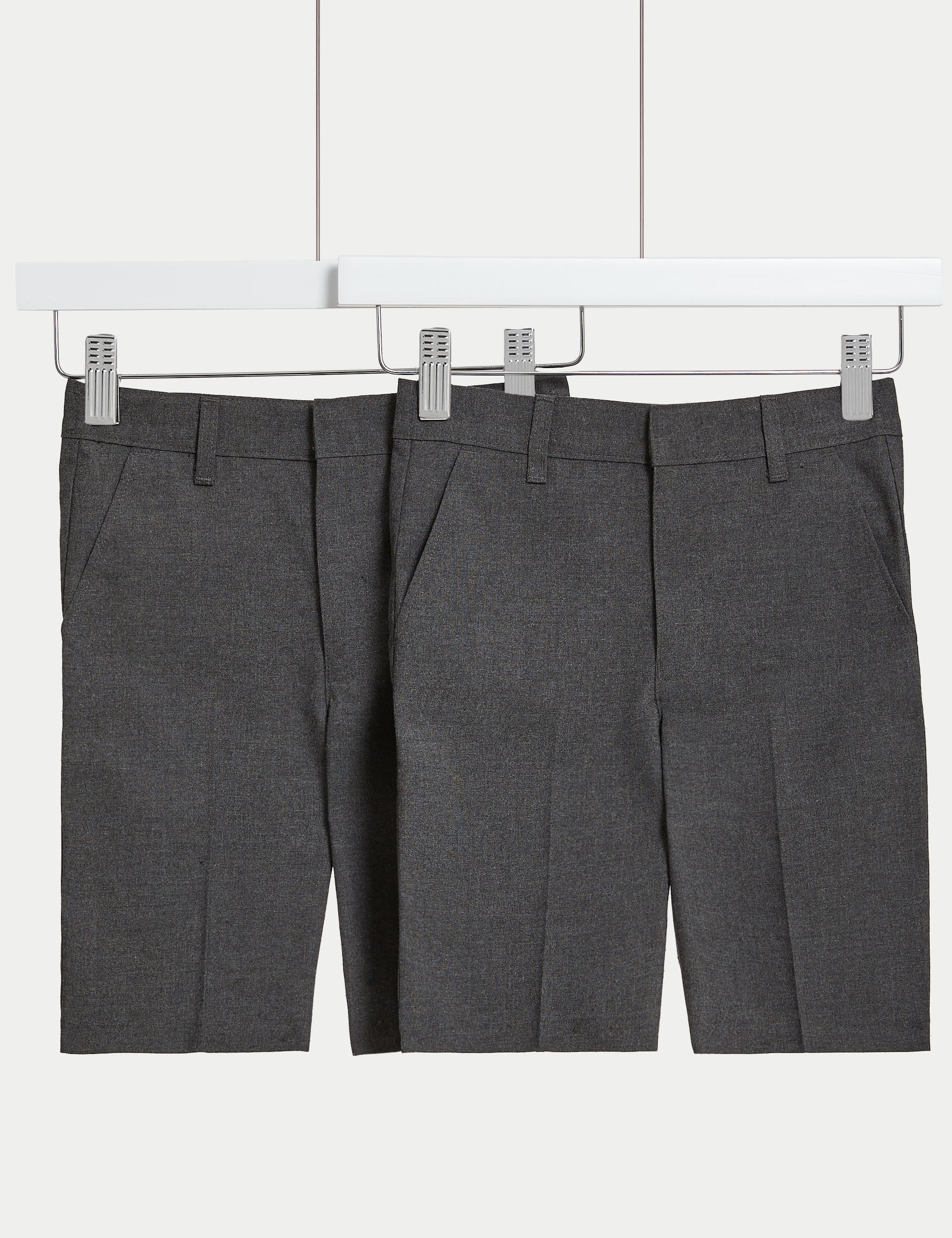 2pk Boys' Regular Leg Plus Waist School Shorts (4-14 Yrs) 1 of 4
