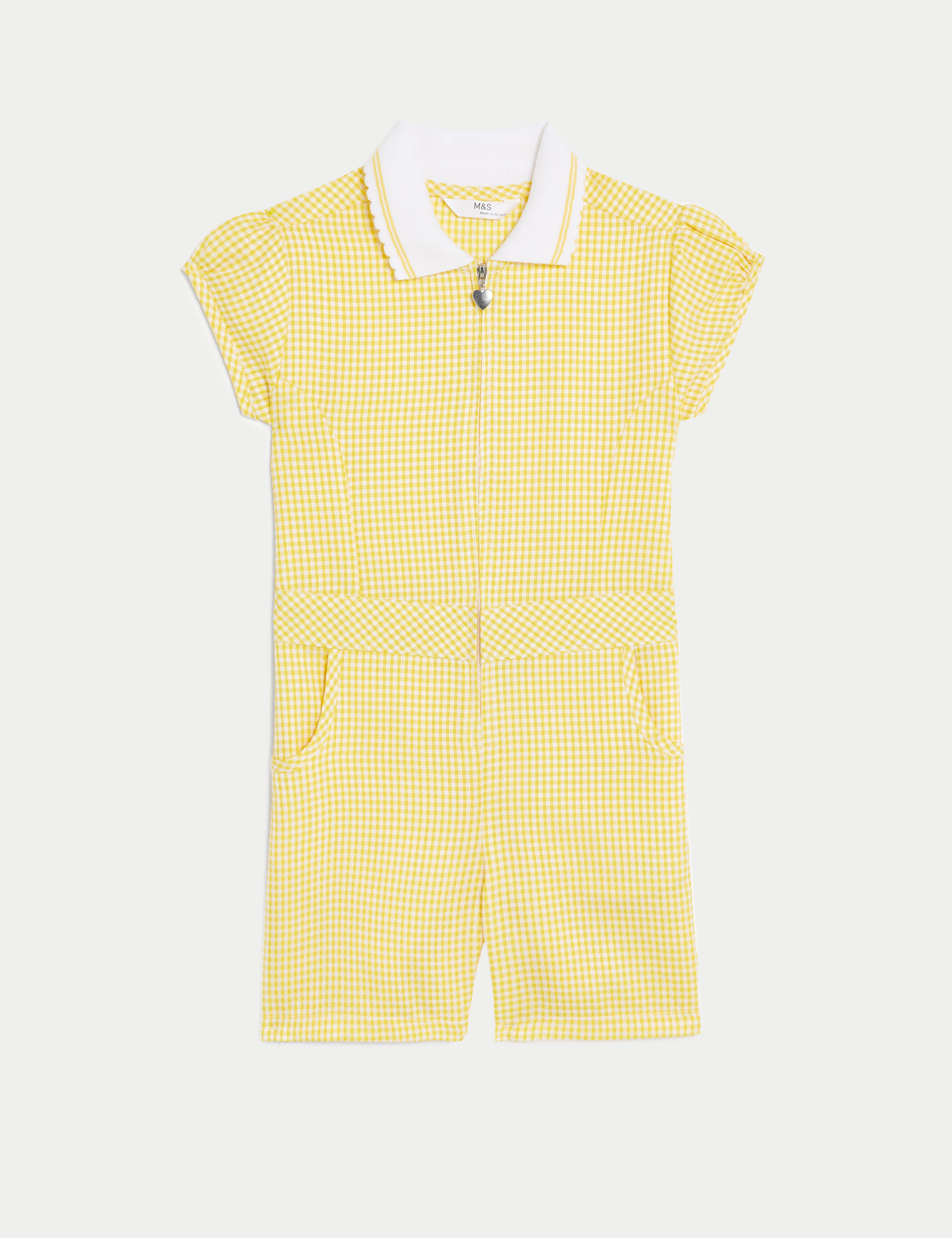 Girls' Gingham School Playsuit (2-14 Yrs) | M&S Collection | M&S