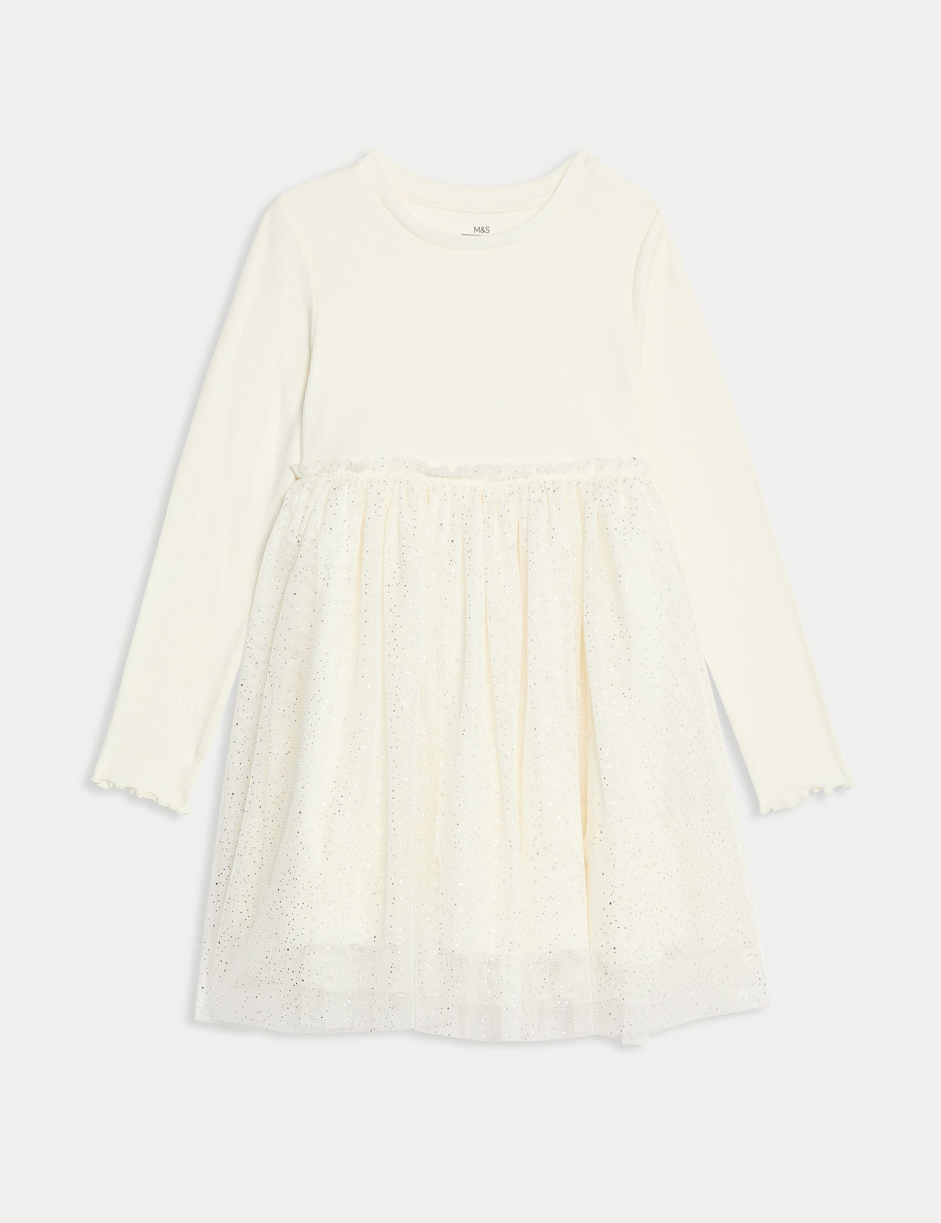 Cotton Rich Tulle Glitter Dress (1-8 Yrs) 1 of 2