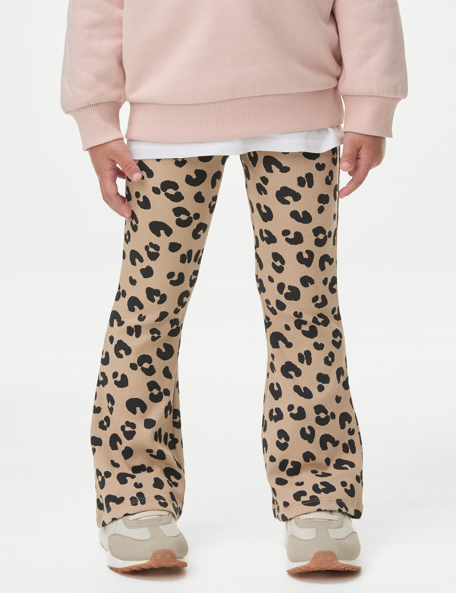 Cotton Rich Leopard Flared Leggings (2-8 Yrs) 4 of 5