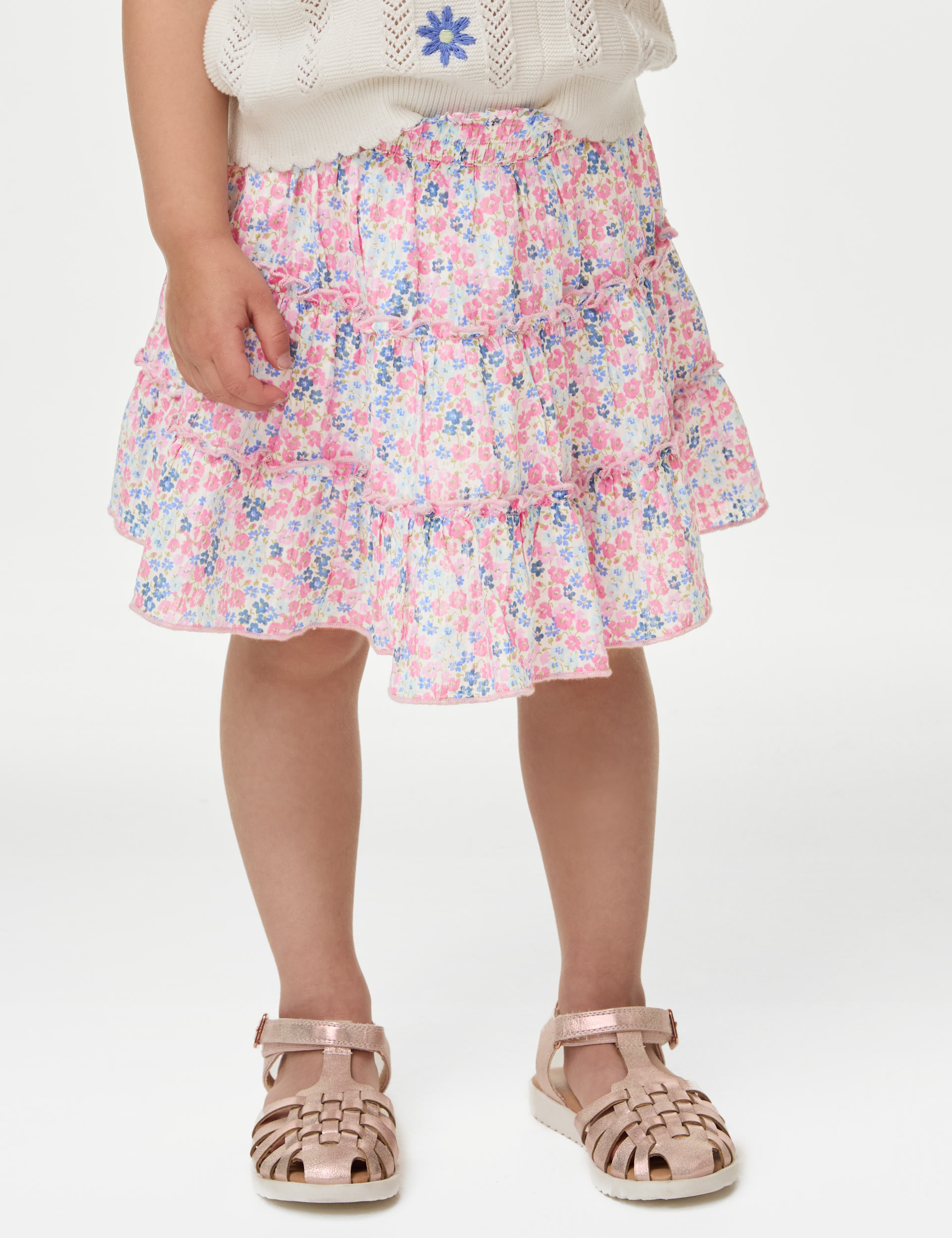 Cotton Rich Floral Skirt (2-8 Yrs) 4 of 5