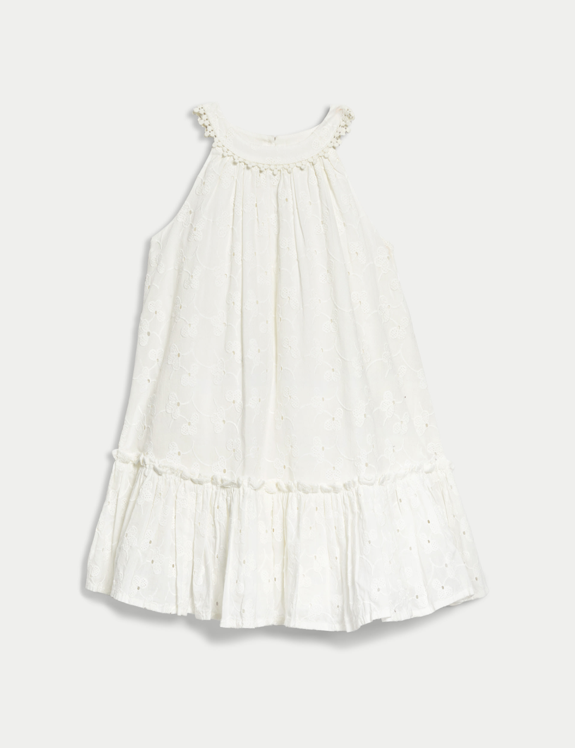 Pure Cotton Broderie Dress (2-8 Yrs) 2 of 4