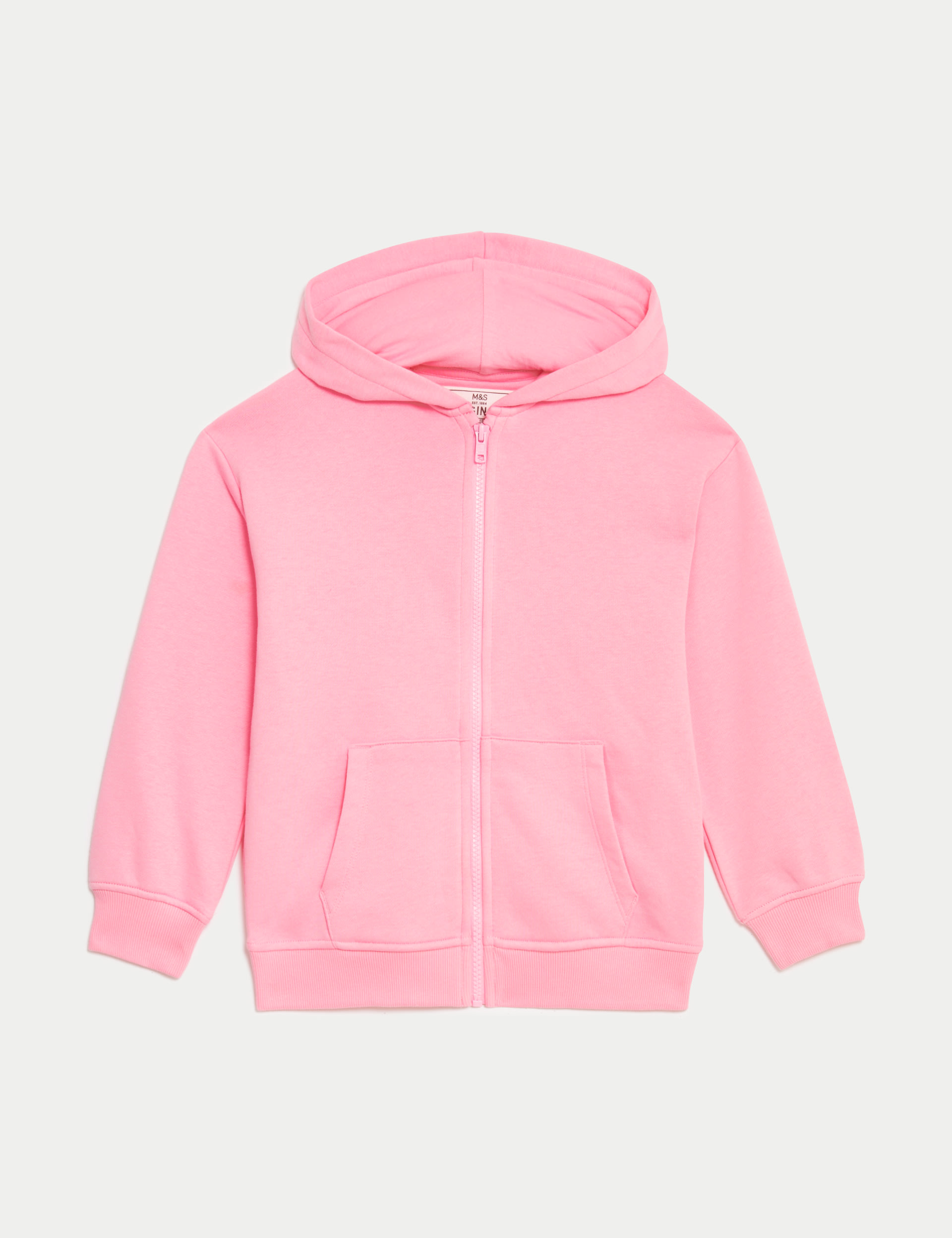 Cotton Rich Plain Hoodie (2-8 Yrs) 1 of 2