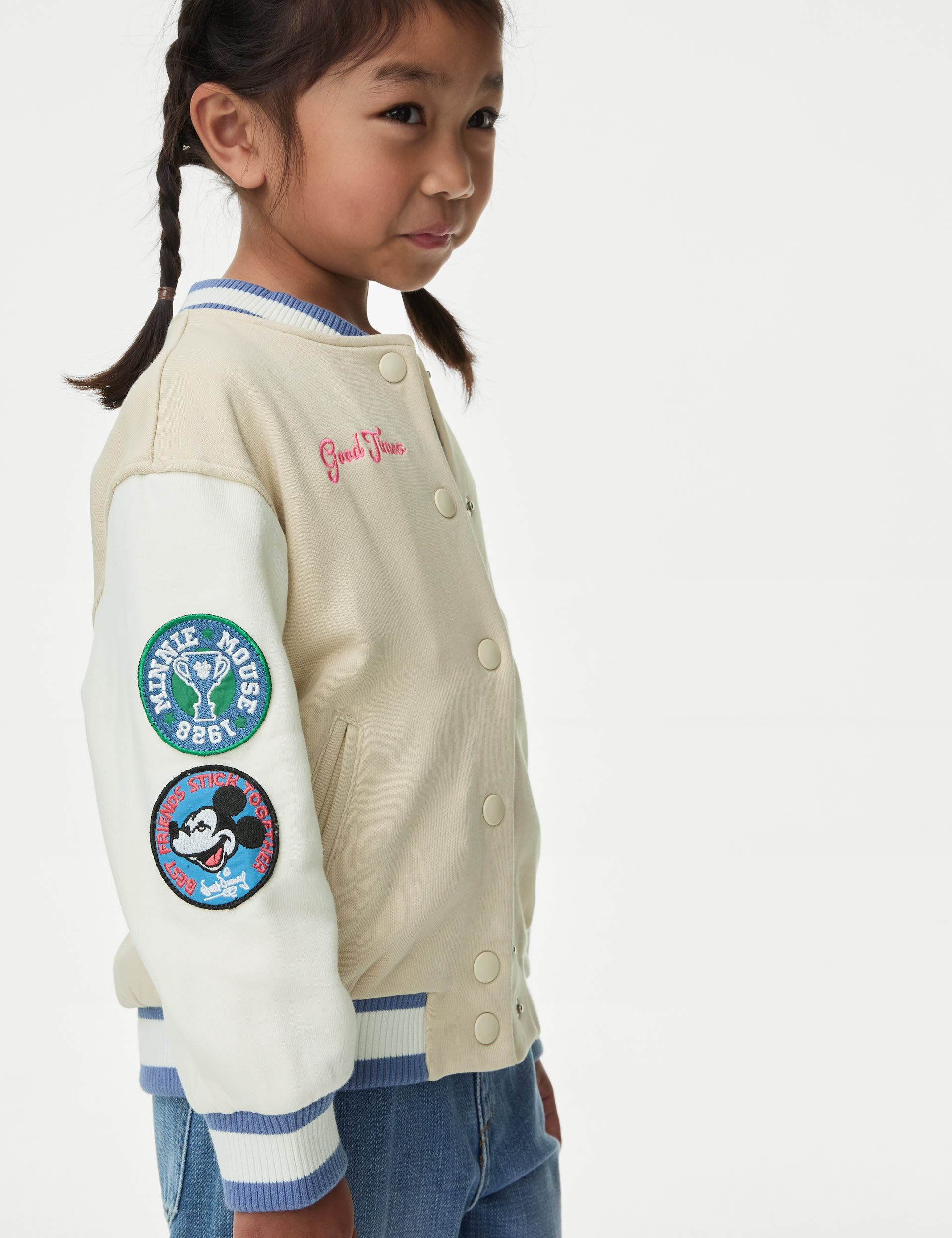 Pure Cotton Minnie Mouse™ Bomber (2-8 Yrs) 4 of 7