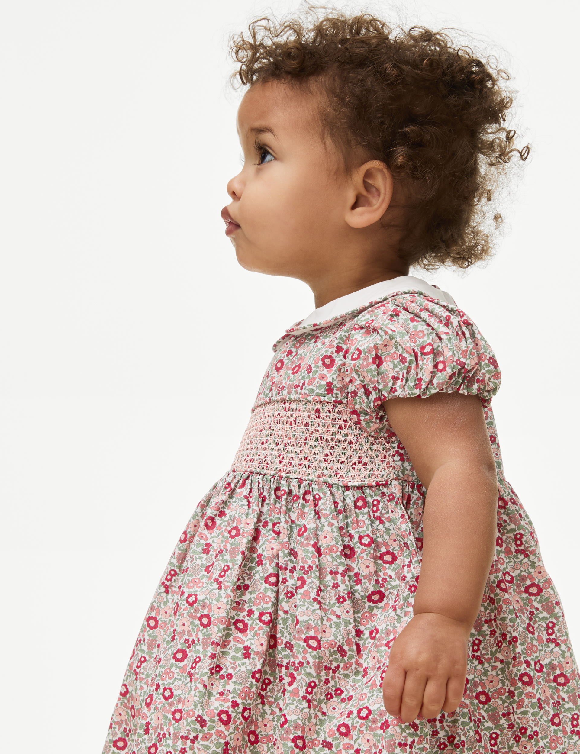 Pure Cotton Ditsy Floral Dress (0-3 Yrs) 1 of 5