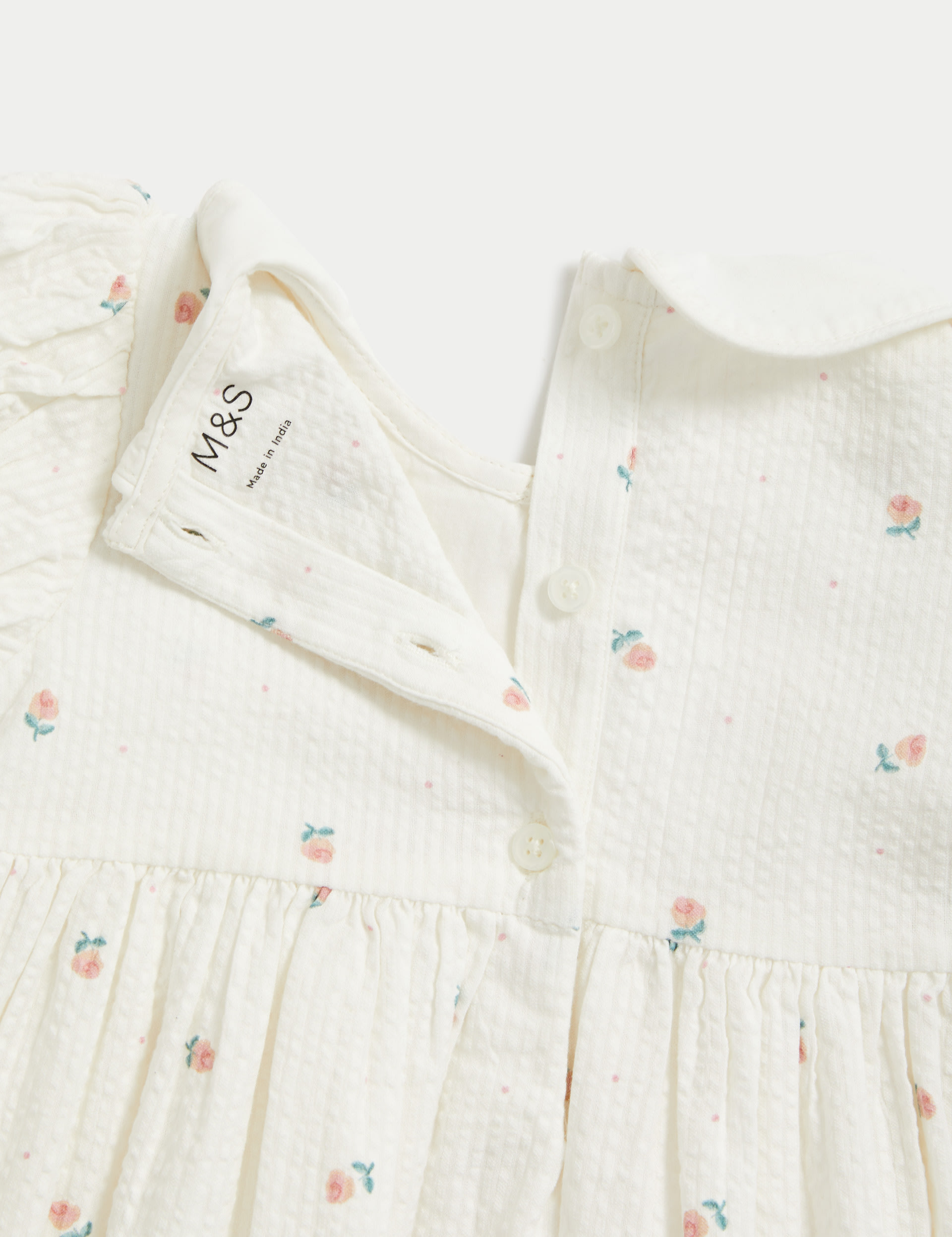 Pure Cotton Floral Dress (0-3 Yrs) 4 of 5