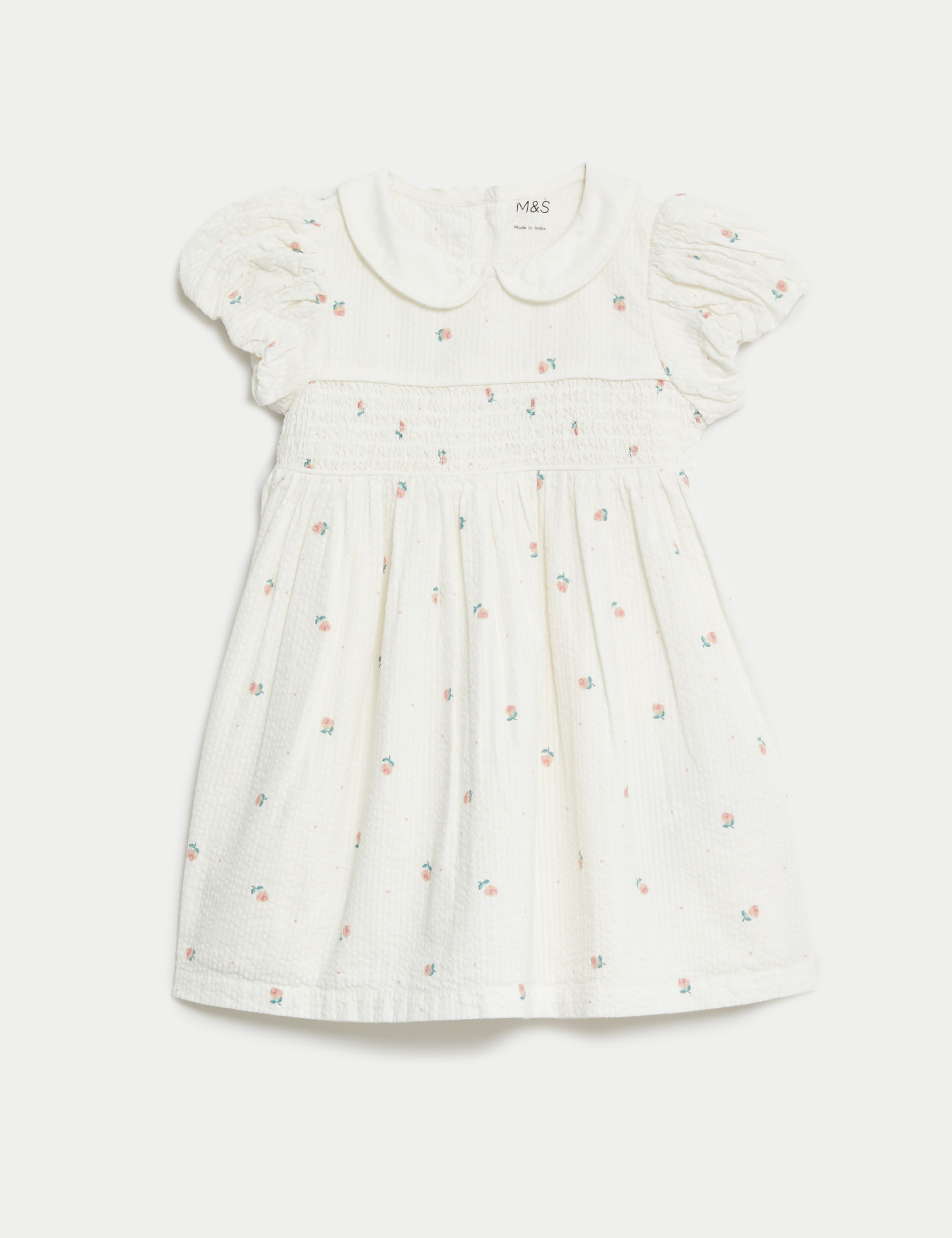 Pure Cotton Floral Dress (0-3 Yrs) 2 of 5