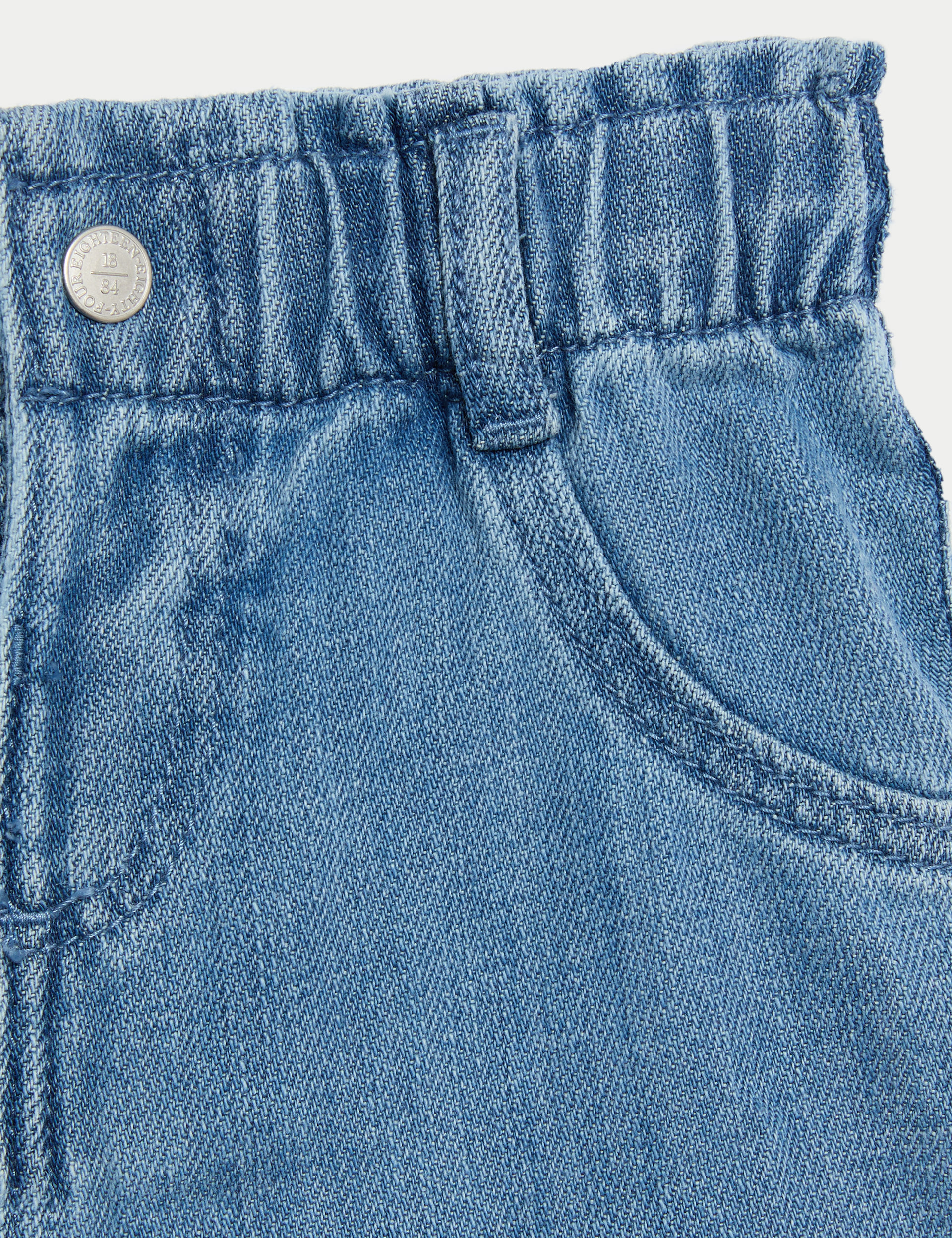 Cotton Rich Elasticated Waist Jeans (0-3 Yrs) 3 of 3