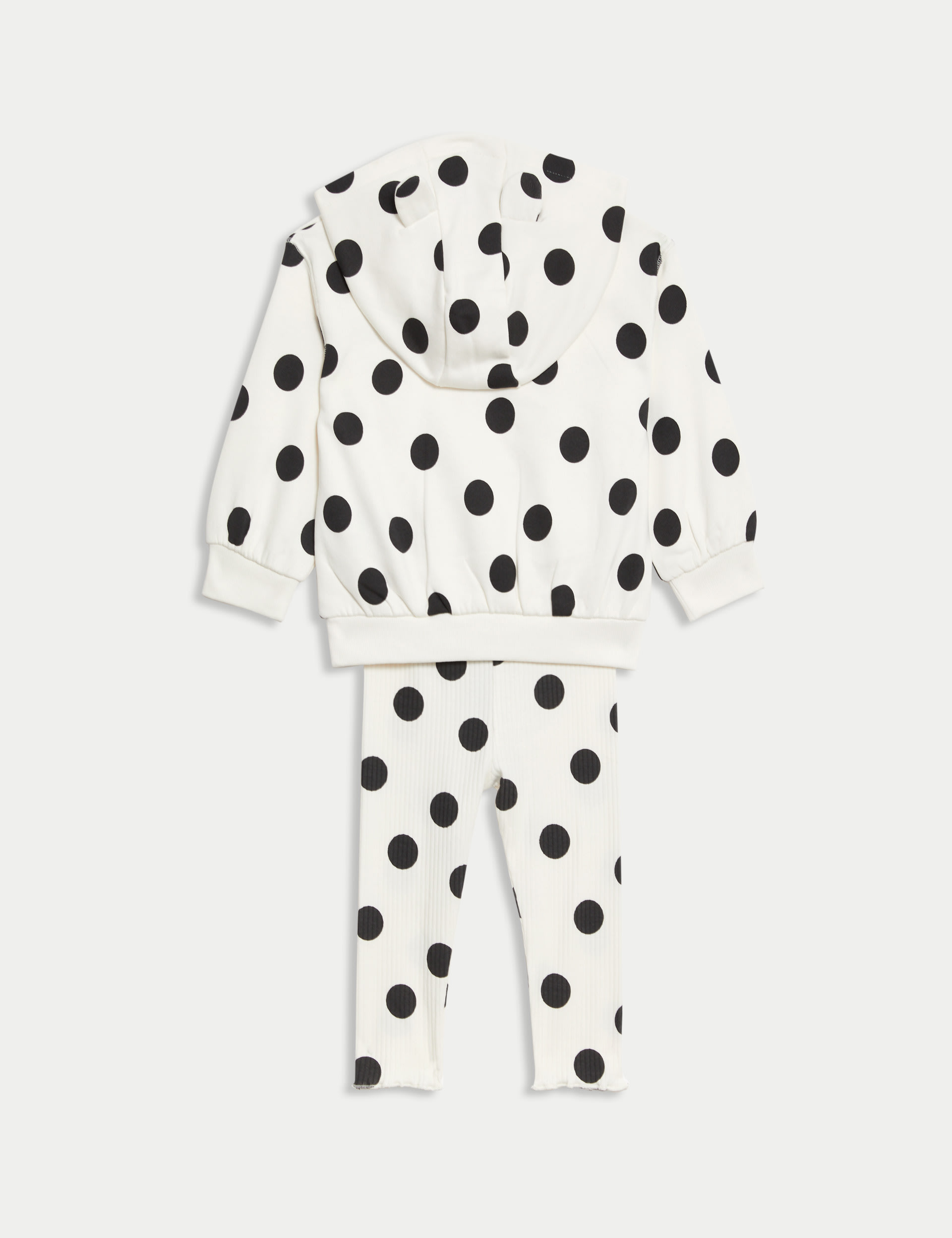 2pc Cotton Rich Spot Hooded Outfit (0-3 Yrs) 3 of 9