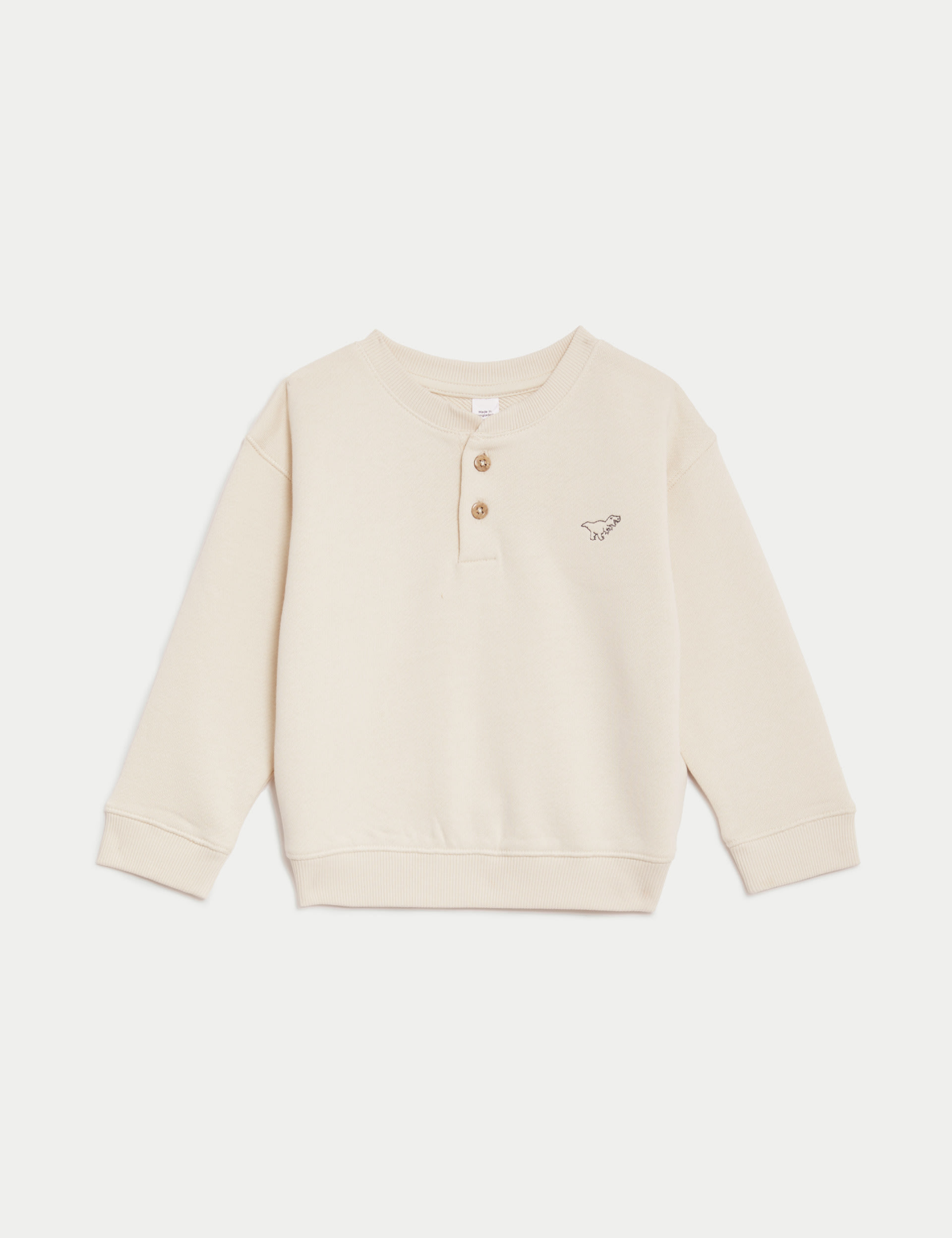 Pure Cotton Dinosaur Sweatshirt (0-3 Yrs) 2 of 6