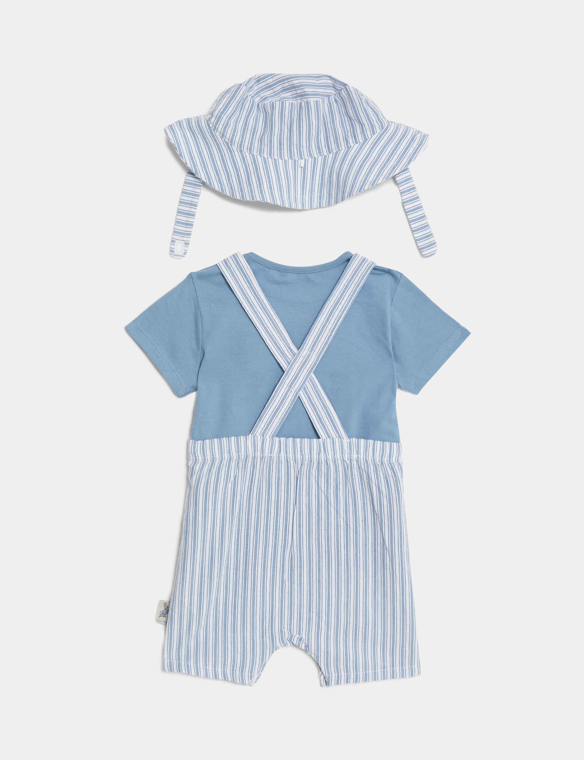 3pc Pure Cotton Peter Rabbit™ Bibshort Outfit (0-3 Yrs) 3 of 9