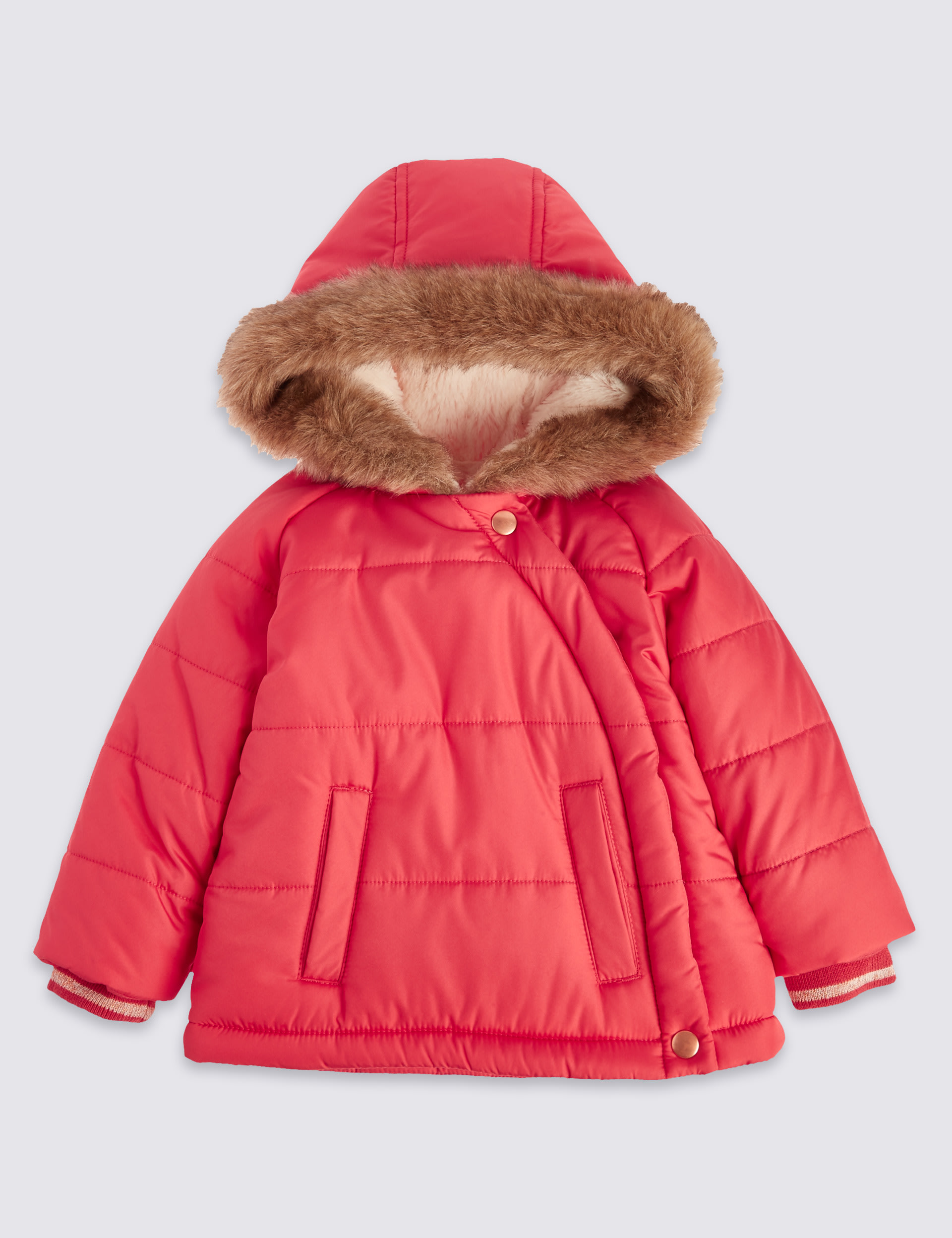 Asymmetric padded coat top