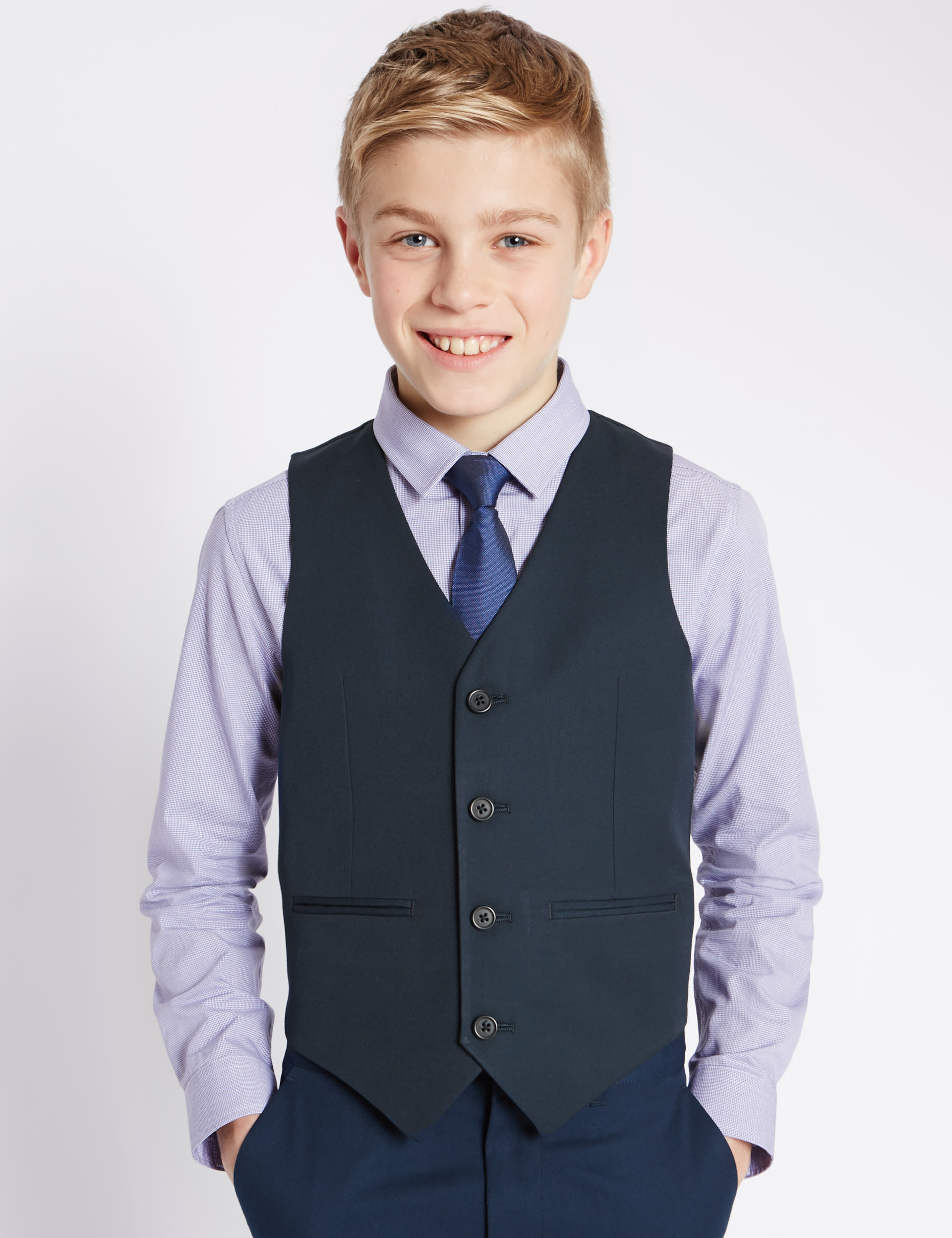 4 Button Waistcoat (5-14 Years) 1 of 4