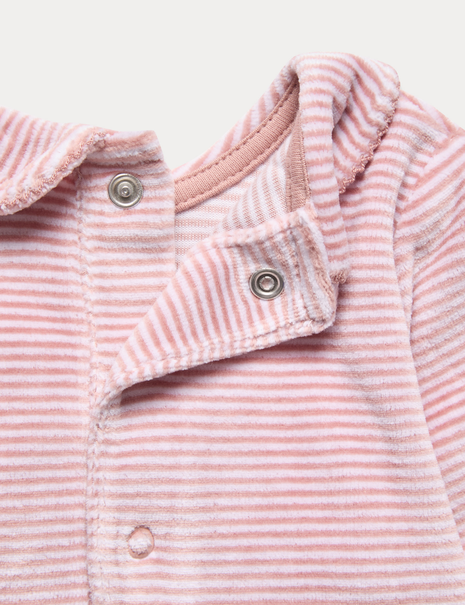 Velour Striped Bear Sleepsuit (0-12 Mths) 2 of 3