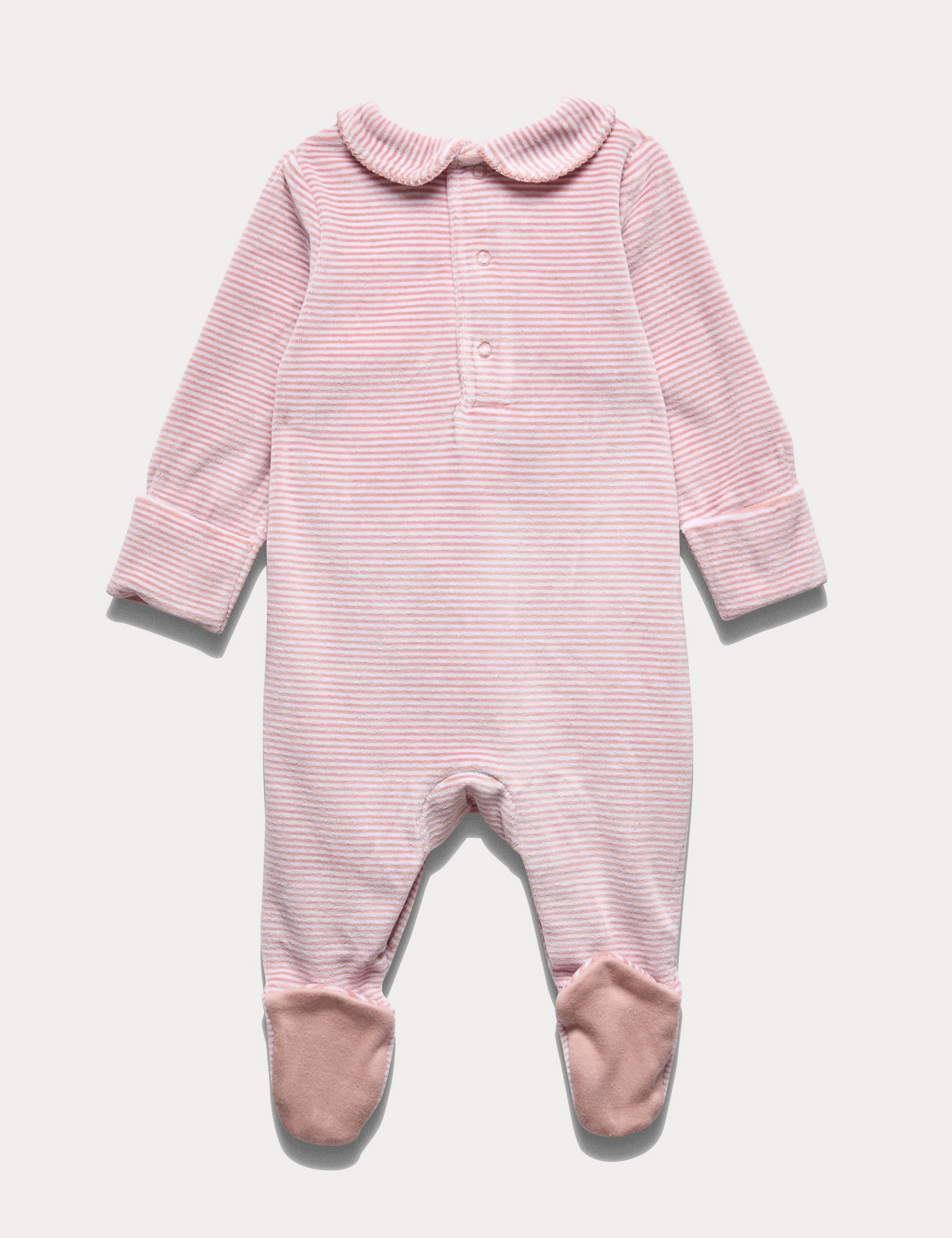 Velour Striped Bear Sleepsuit (0-12 Mths) 3 of 3