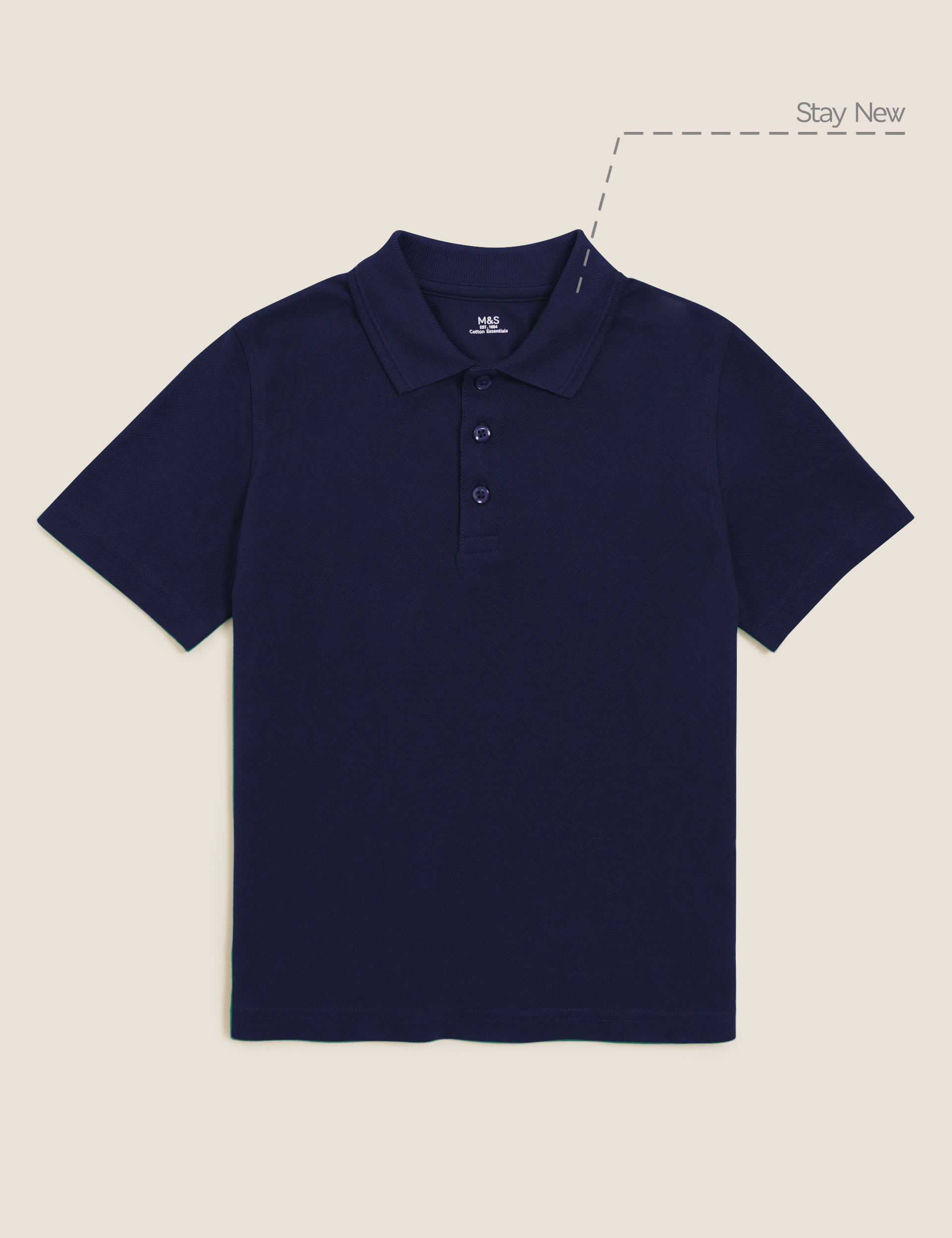 Unisex Pure Cotton Polo Shirt (2-18 Yrs) 1 of 1