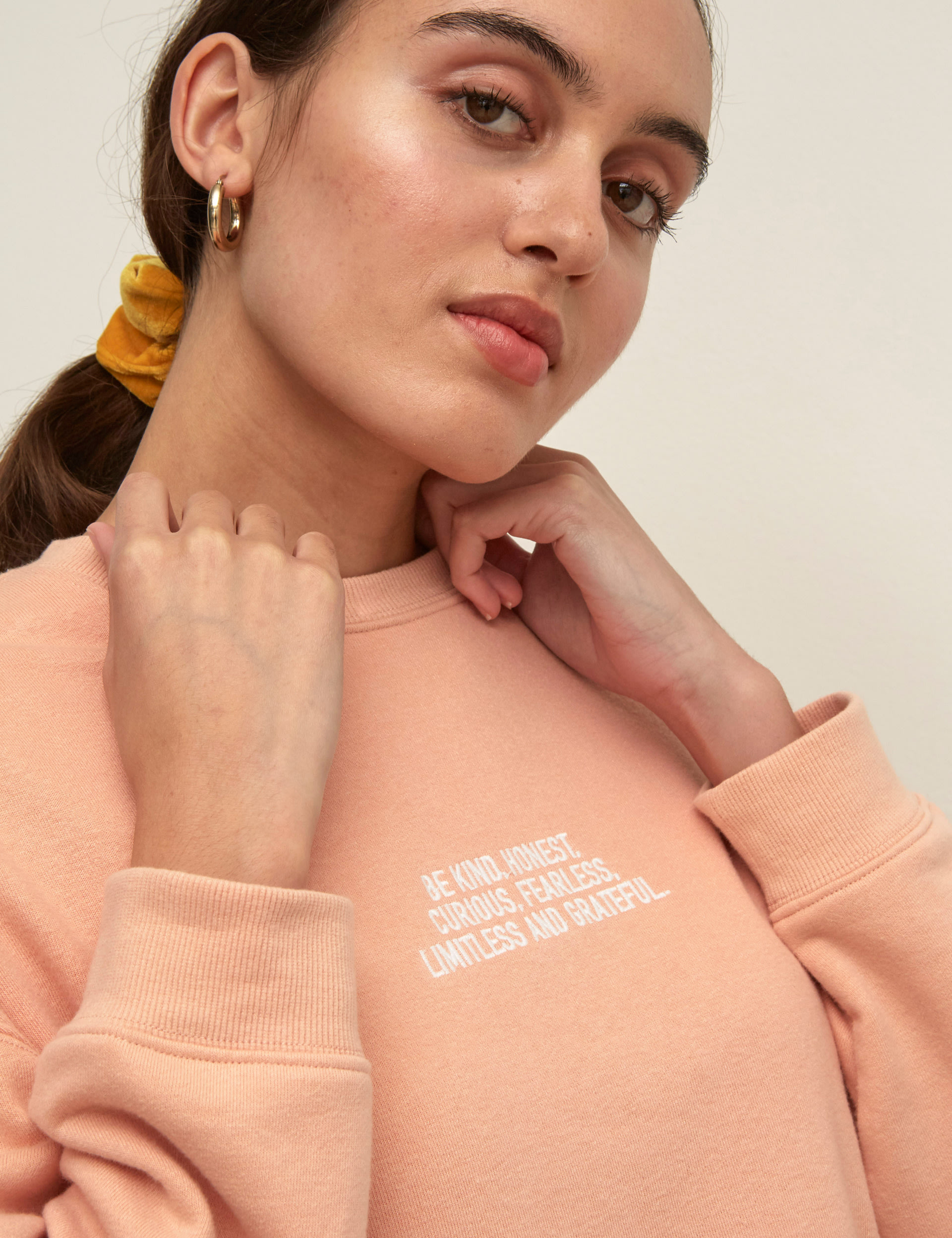 Cotton Blend Slogan Relaxed Sweatshirt 2 of 3