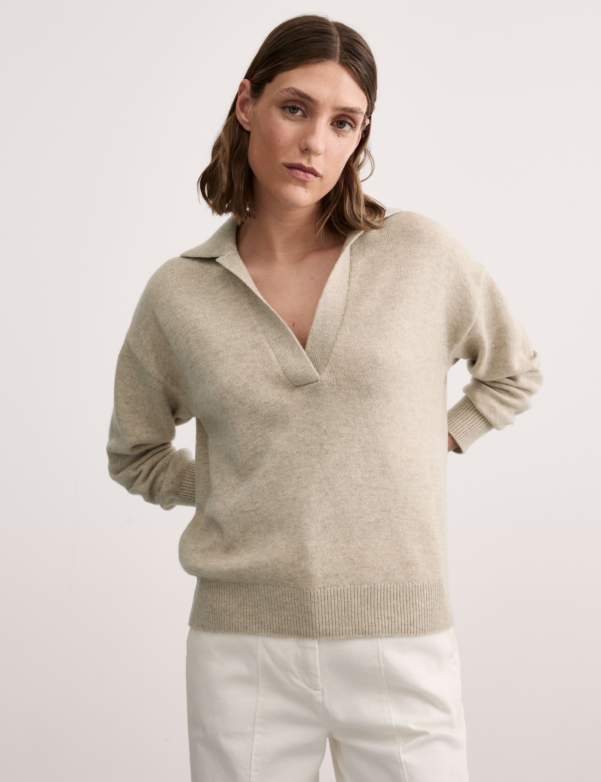 Wool Rich Collared Jumper with Cashmere 5 of 8