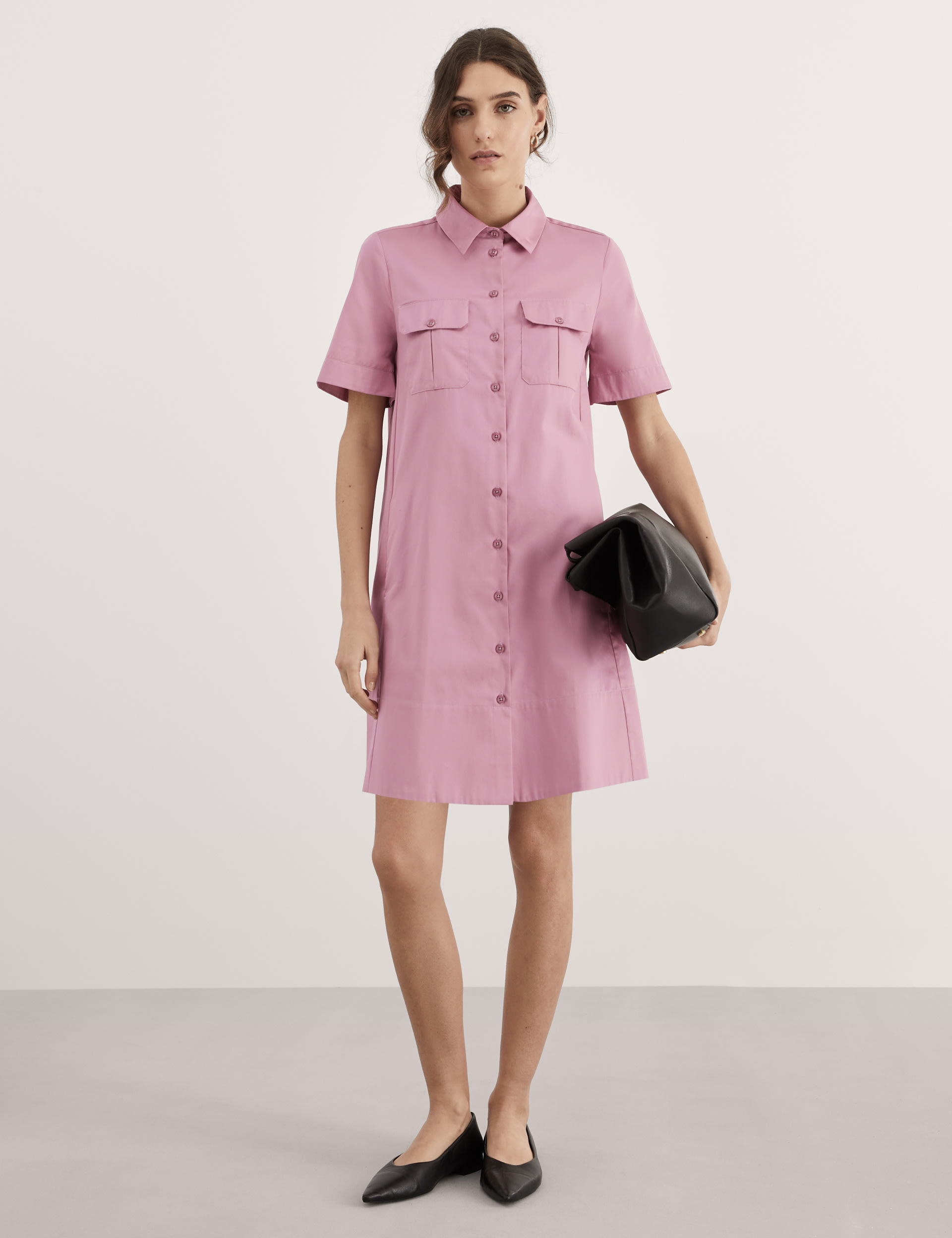 Pure Cotton Mini Utility Shift Dress 4 of 8