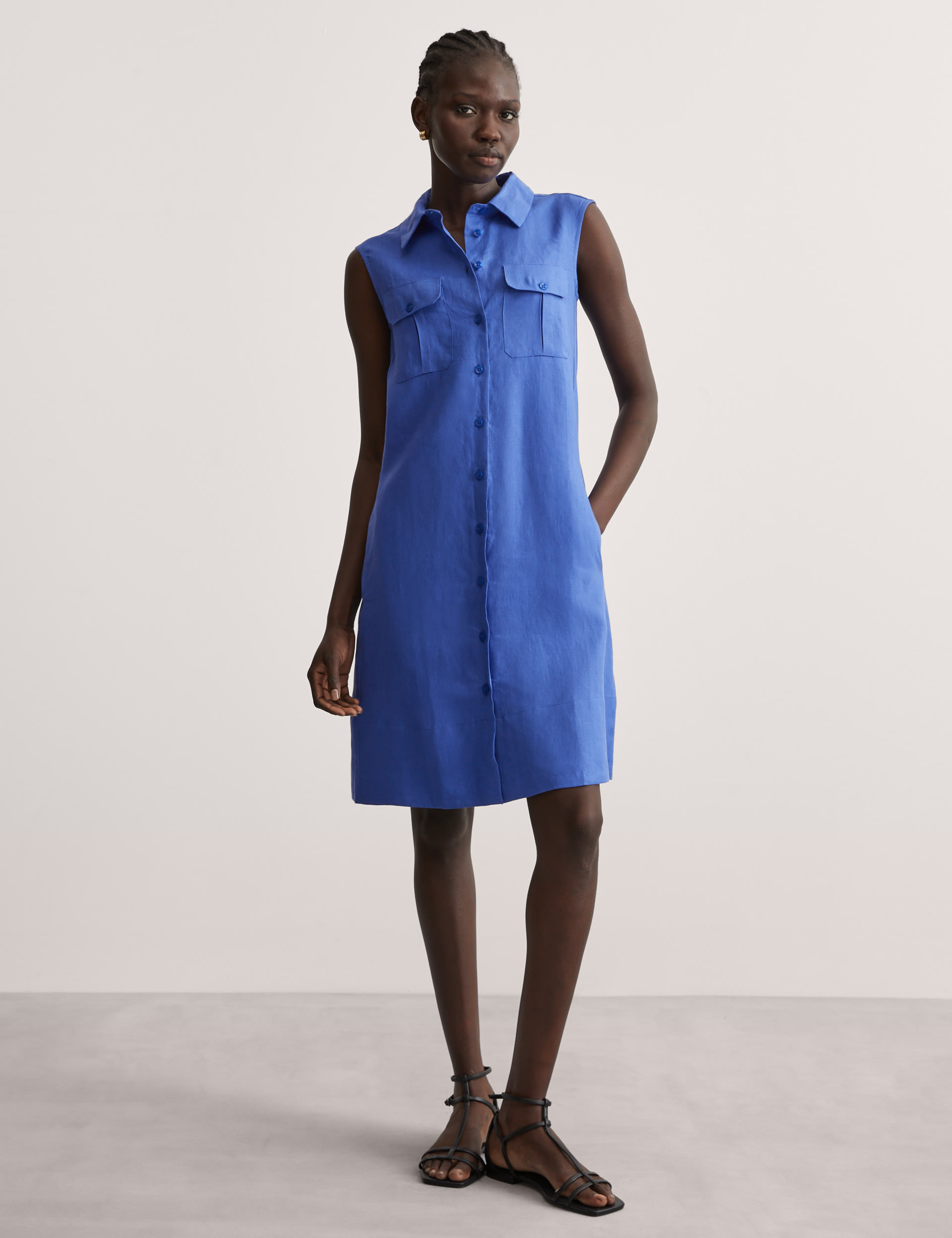 Pure Linen Utility Shirt Dress 4 of 7