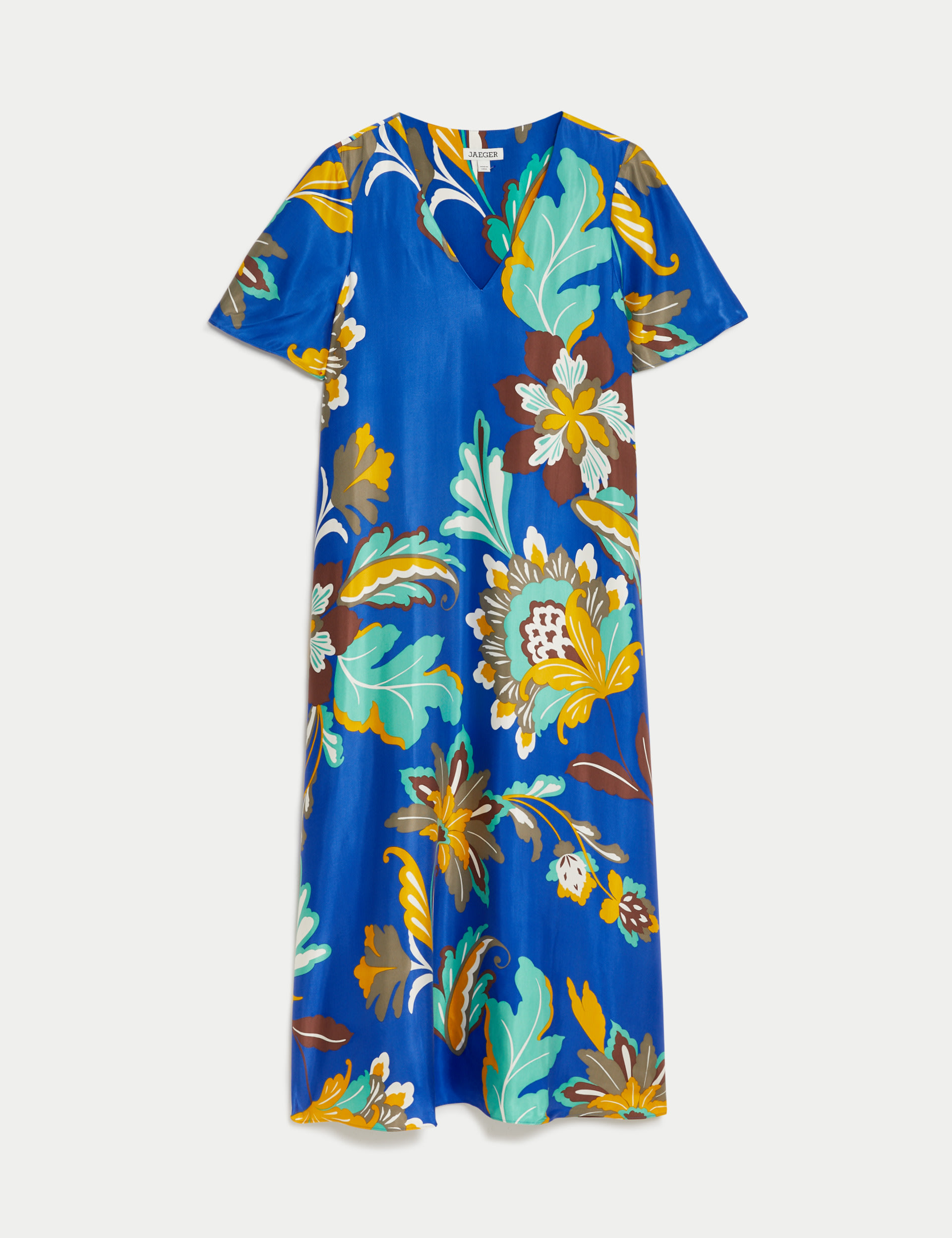 Printed V-Neck Midi Shift Dress 2 of 5