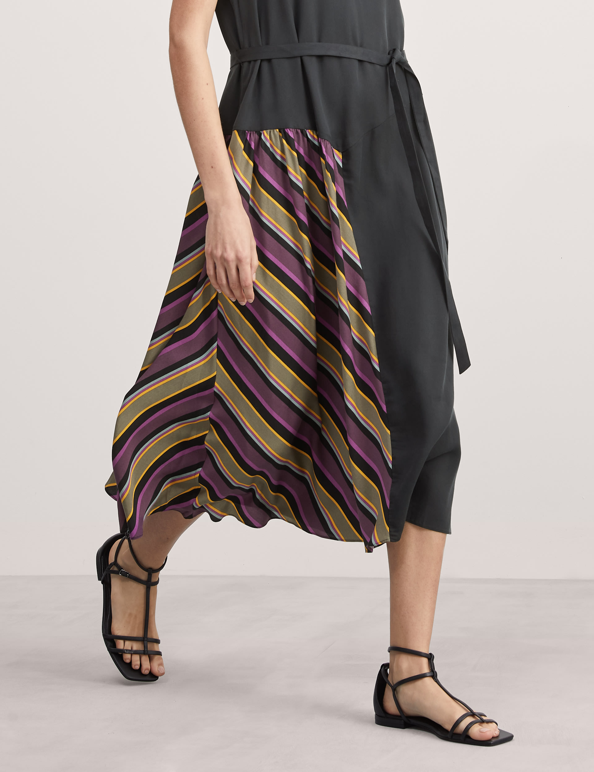 Pure Lyocell™ V-Neck Midi Shift Dress | JAEGER | M&S