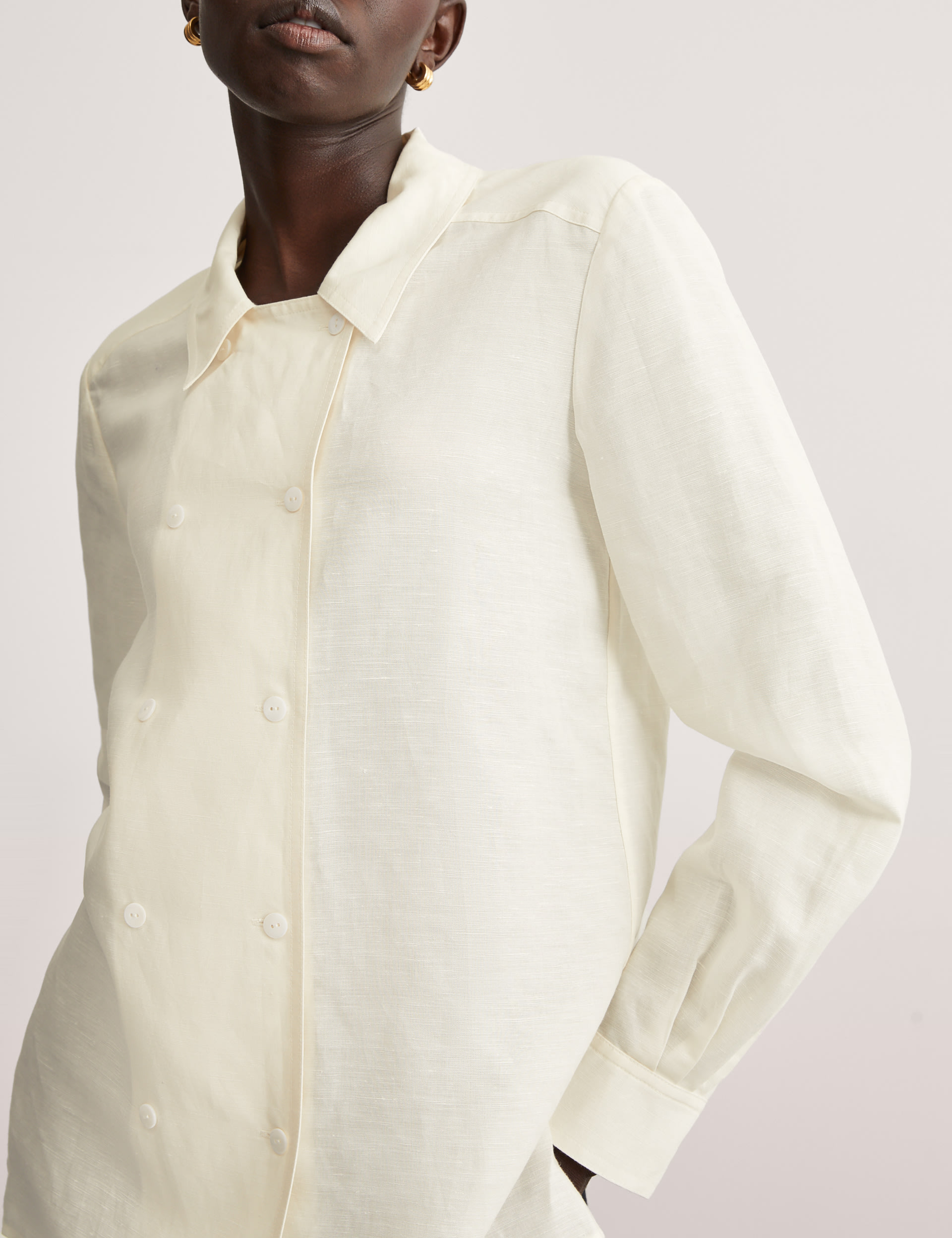 Linen Rich Button Detail Shirt 4 of 9