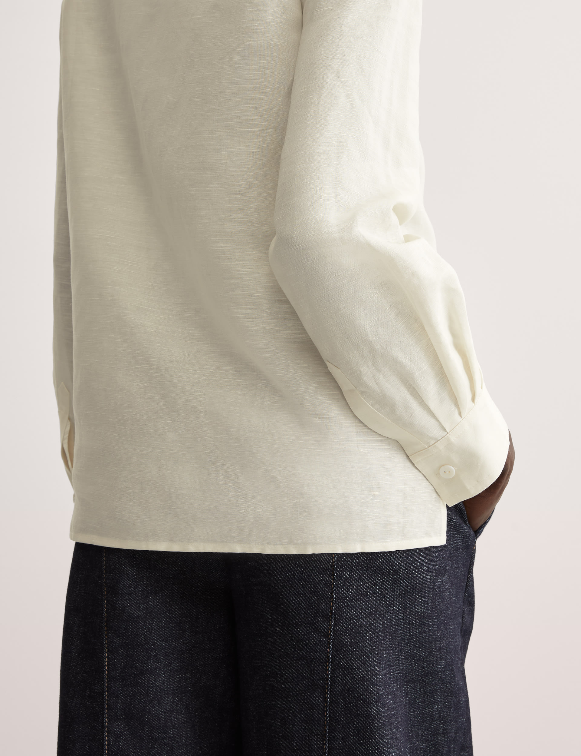 Linen Rich Button Detail Shirt 8 of 9