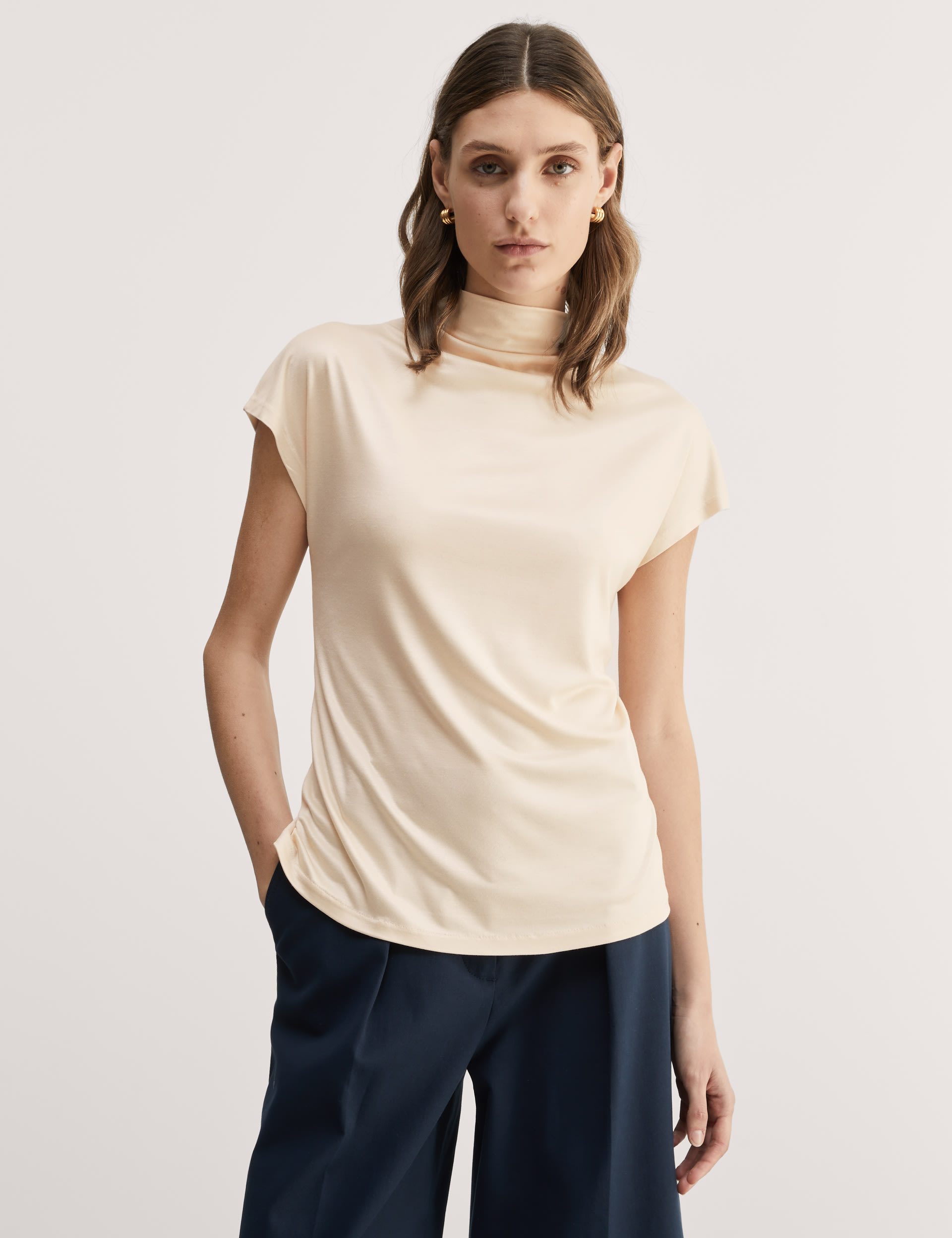 Andrea Geer Funnel Neck Top