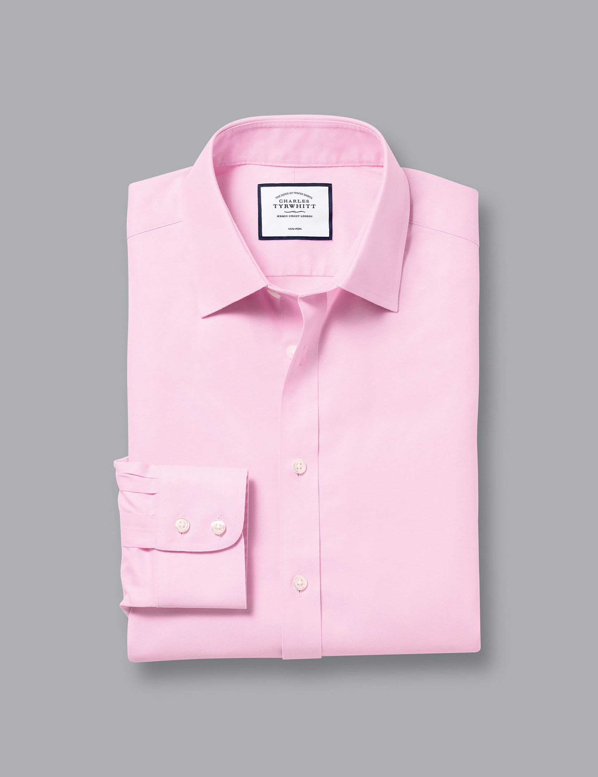 Slim Fit Non Iron Pure Cotton Twill Shirt 2 of 6