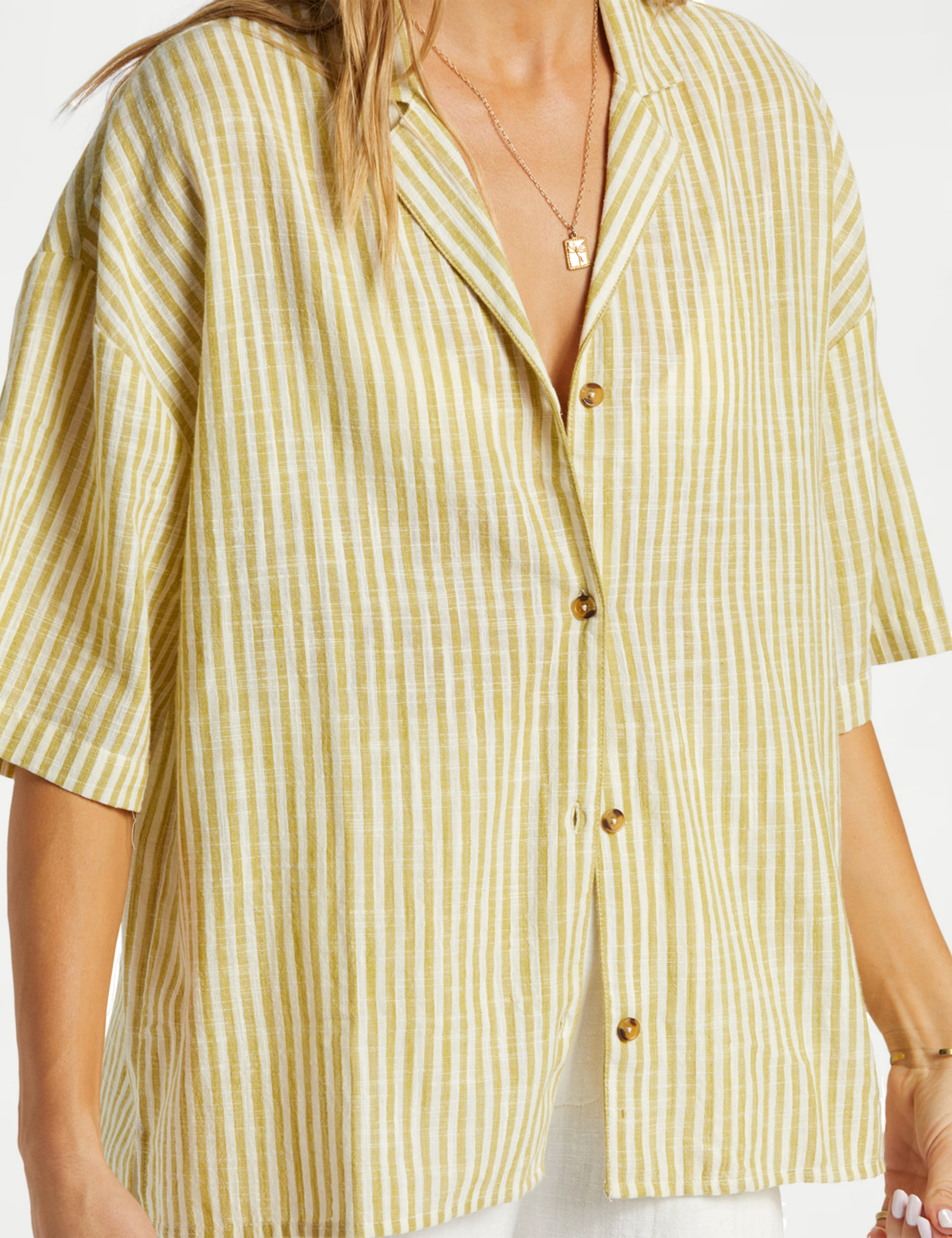 Beach Side Pure Cotton Striped Beach Shirt 5 of 5