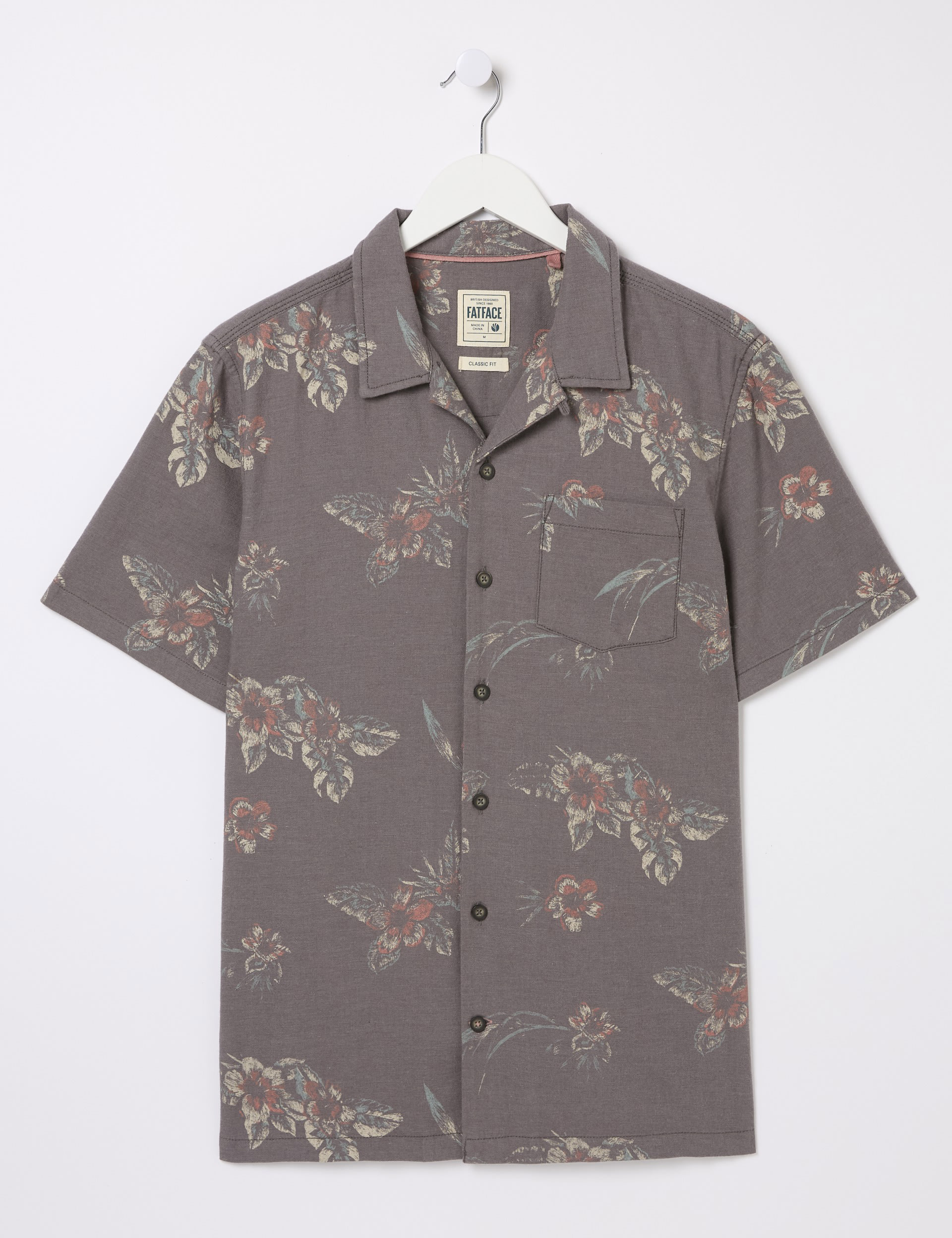 Pure Cotton Hibiscus Print Shirt 2 of 4