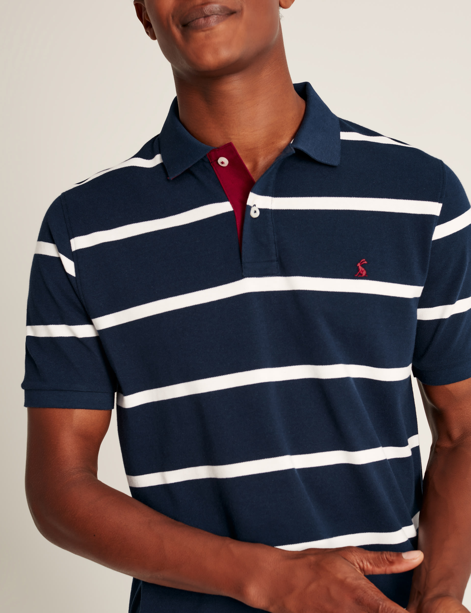 Pure Cotton Pique Striped Polo Shirt | Joules | M&S