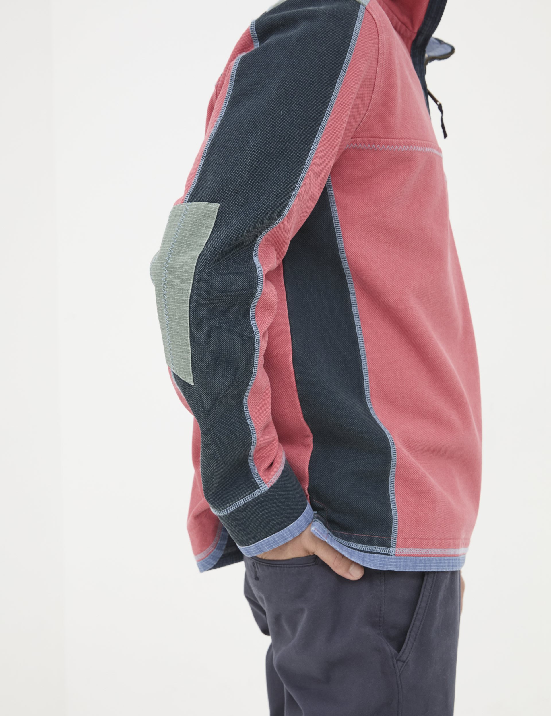 Pure Cotton Colour Block Half Zip Sweatshirt 4 of 6