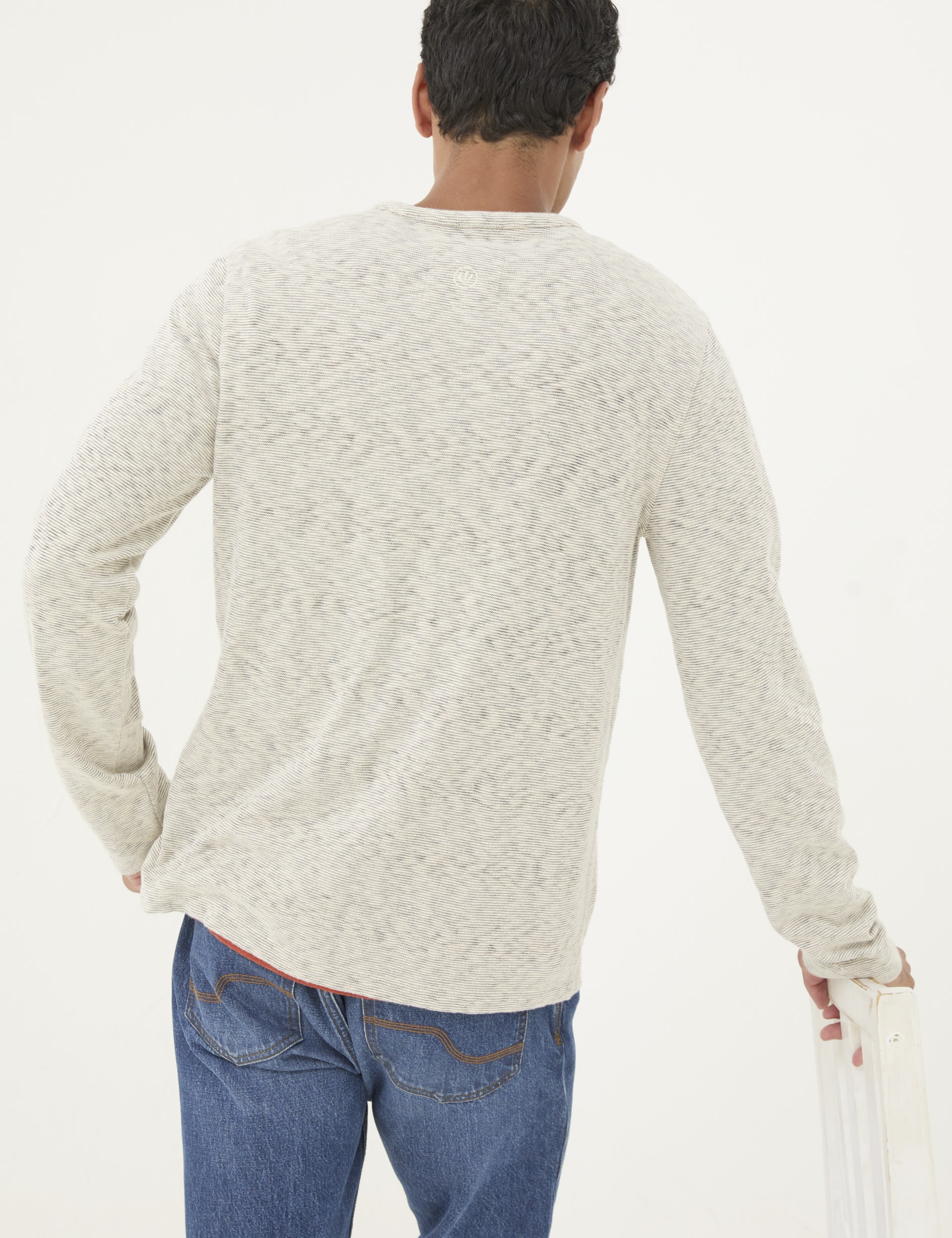 Cotton Rich Textured Henley Top 3 of 4