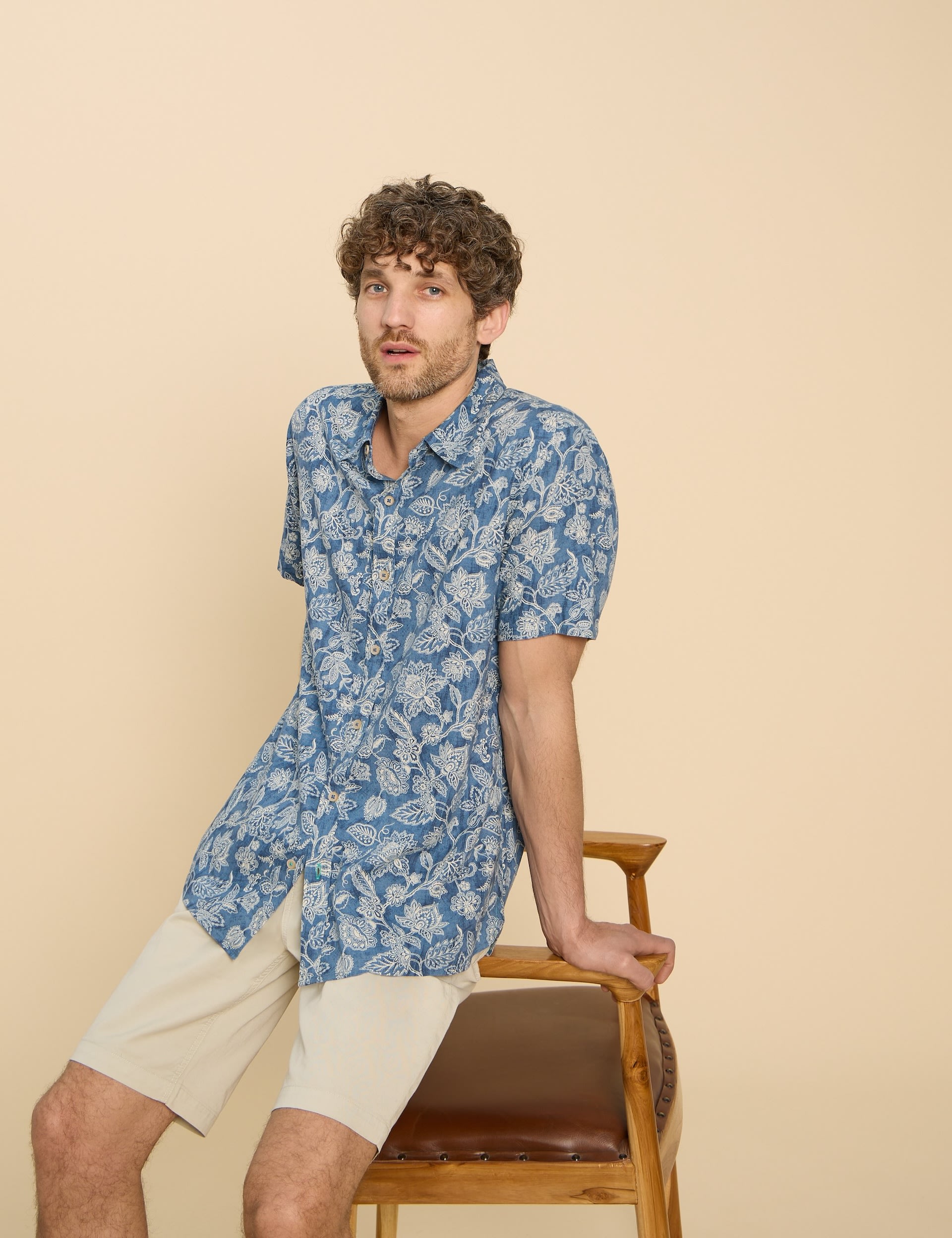 Linen Rich Paisley Floral Shirt 1 of 6