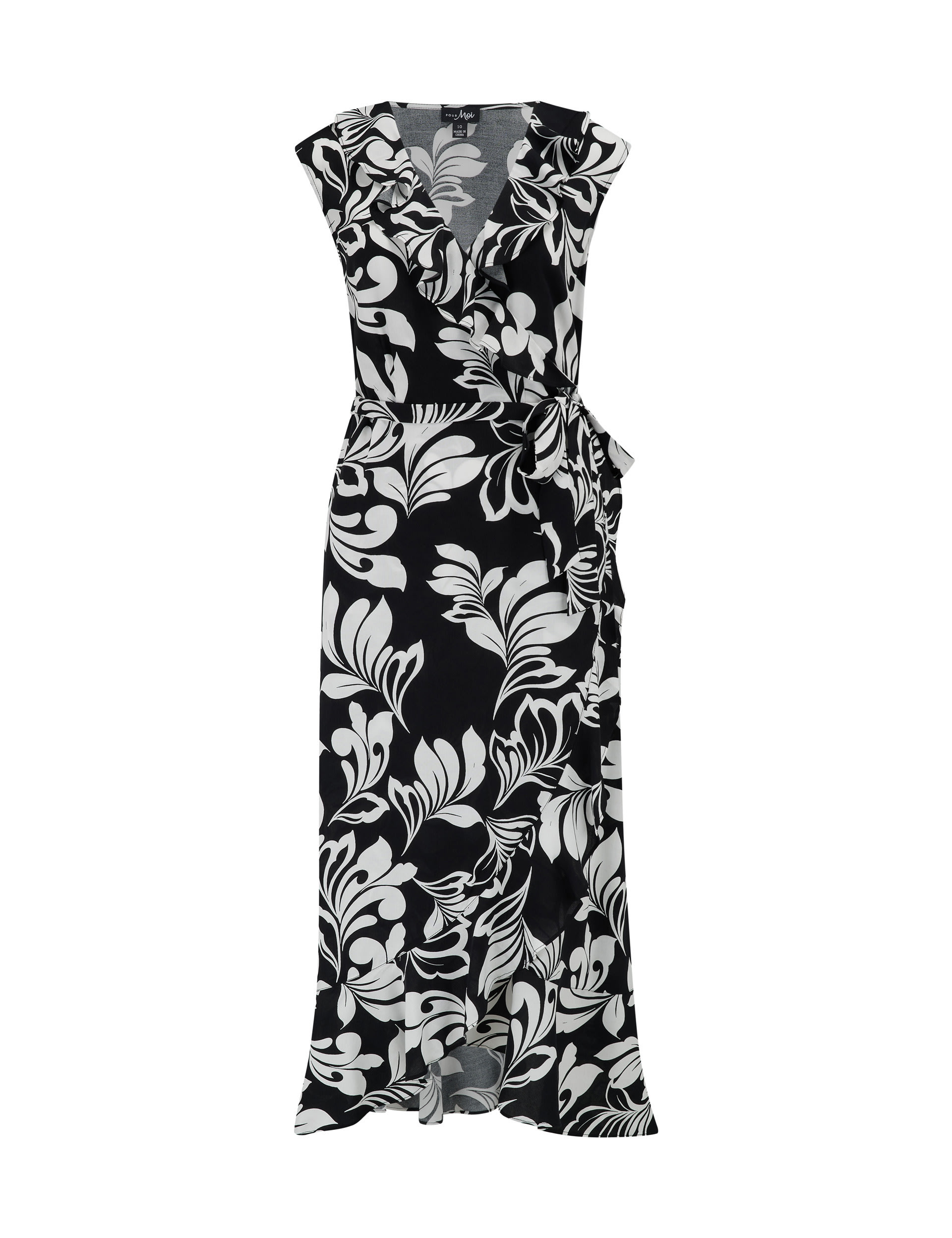Printed V-Neck Tie Waist Midaxi Beach Dress | Pour Moi | M&S