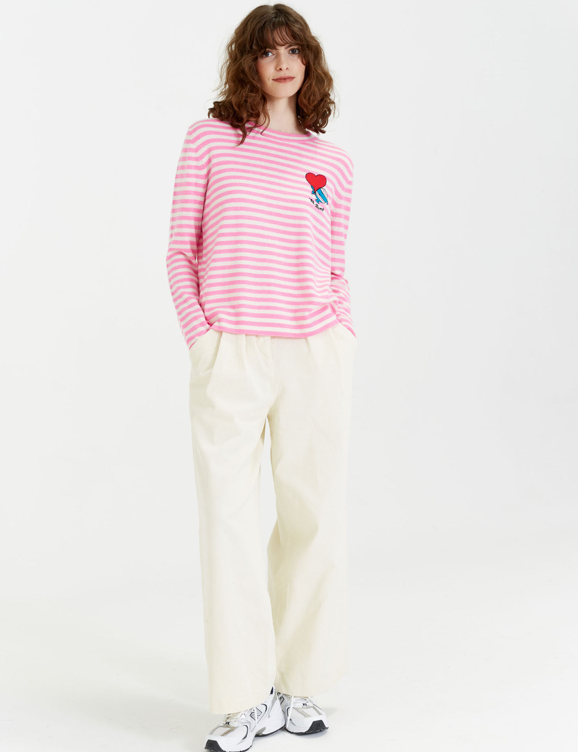 Wool Rich Striped Jumper with Cashmere 1 of 3