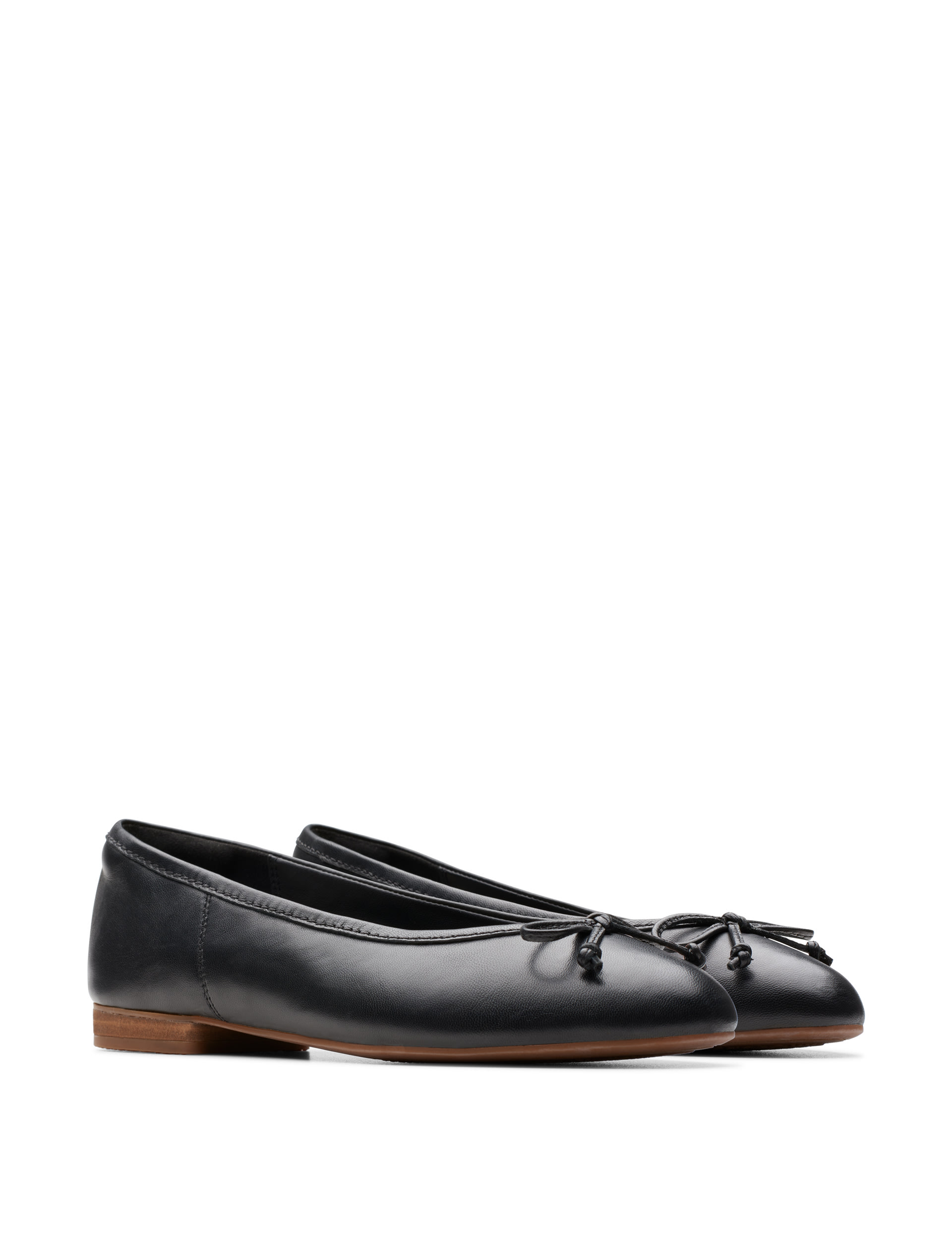 Wide Fit Leather Slip On Flat Pumps | CLARKS | M&S