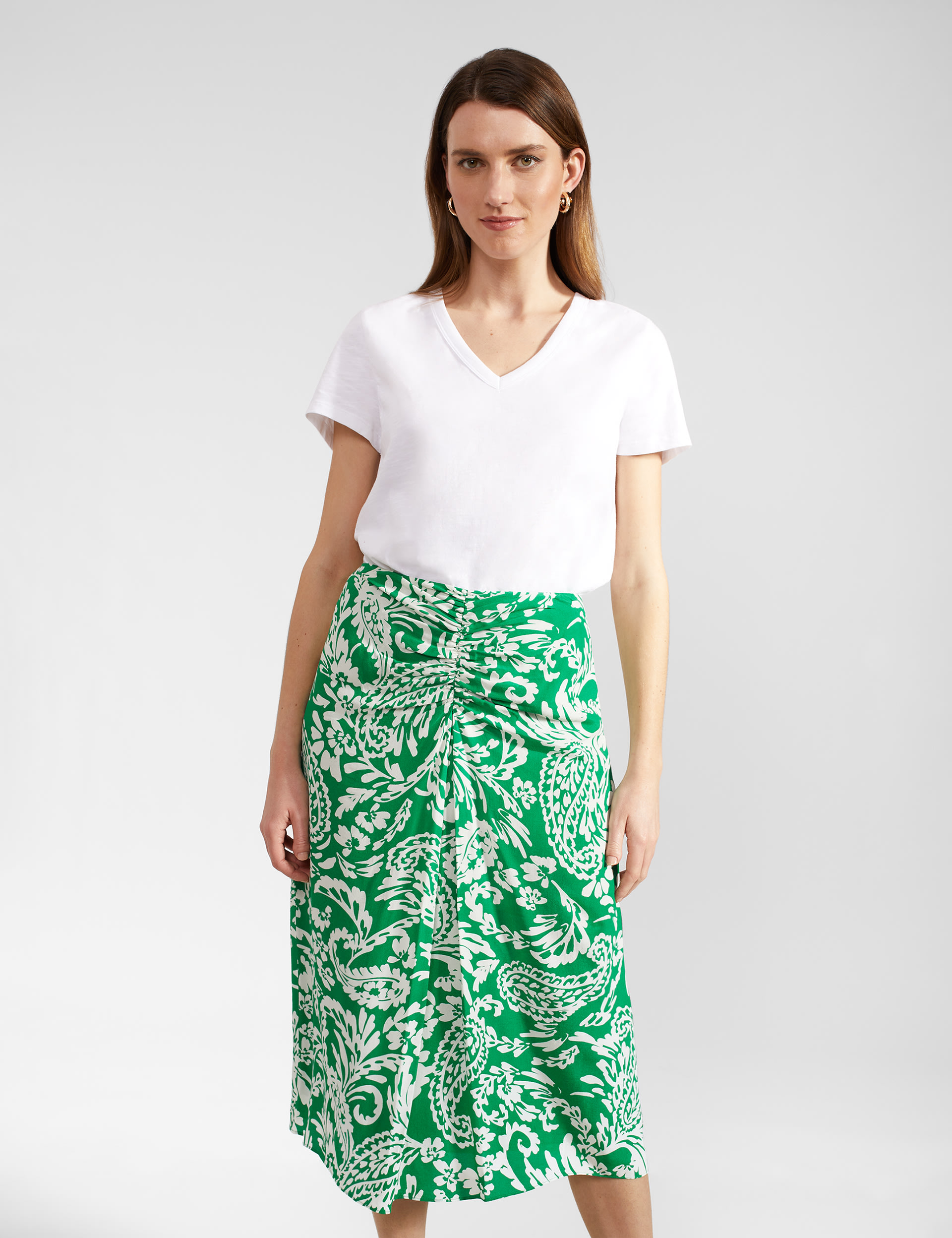 Floral Midi A-Line Skirt 5 of 6