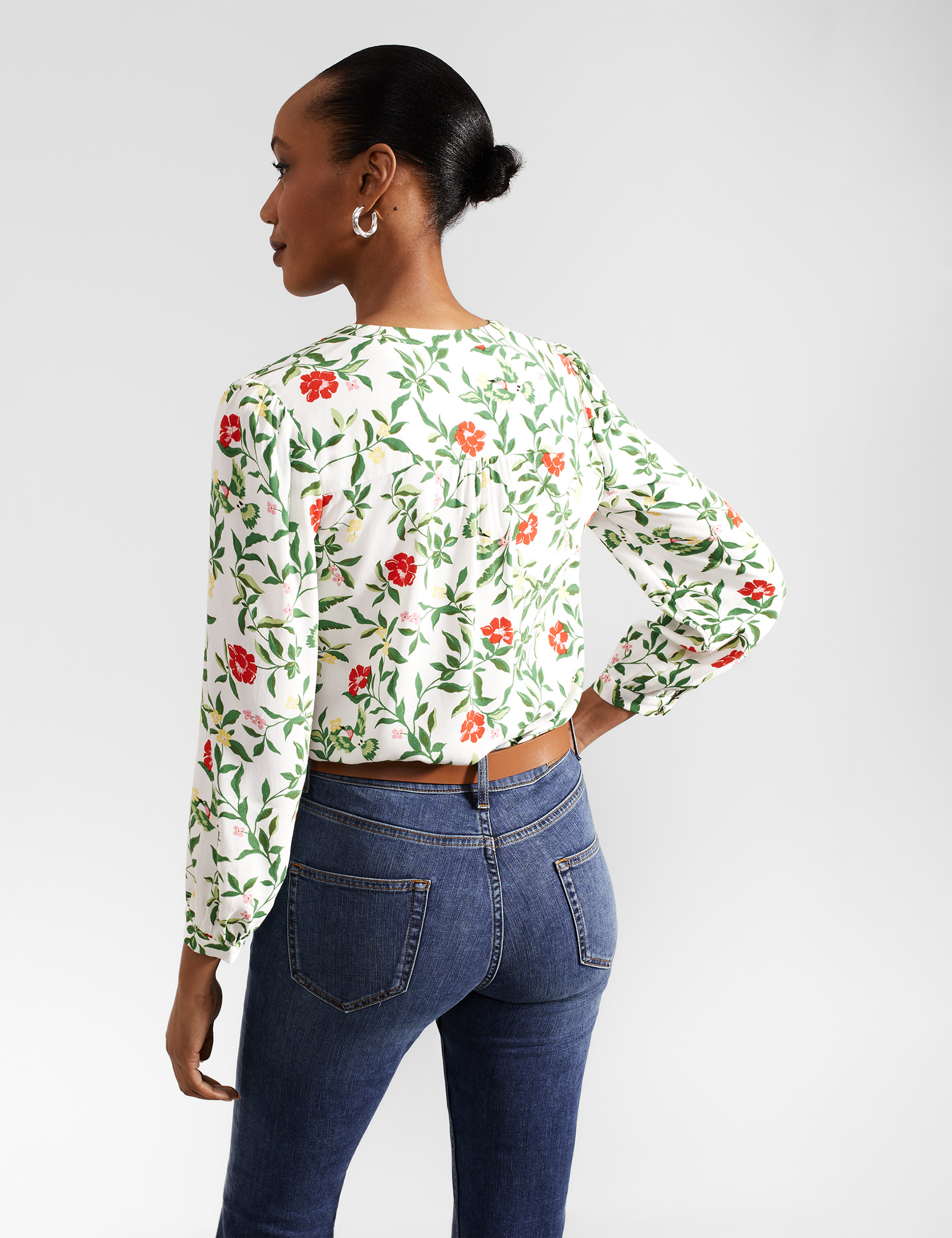 Floral V-Neck Blouse 3 of 6