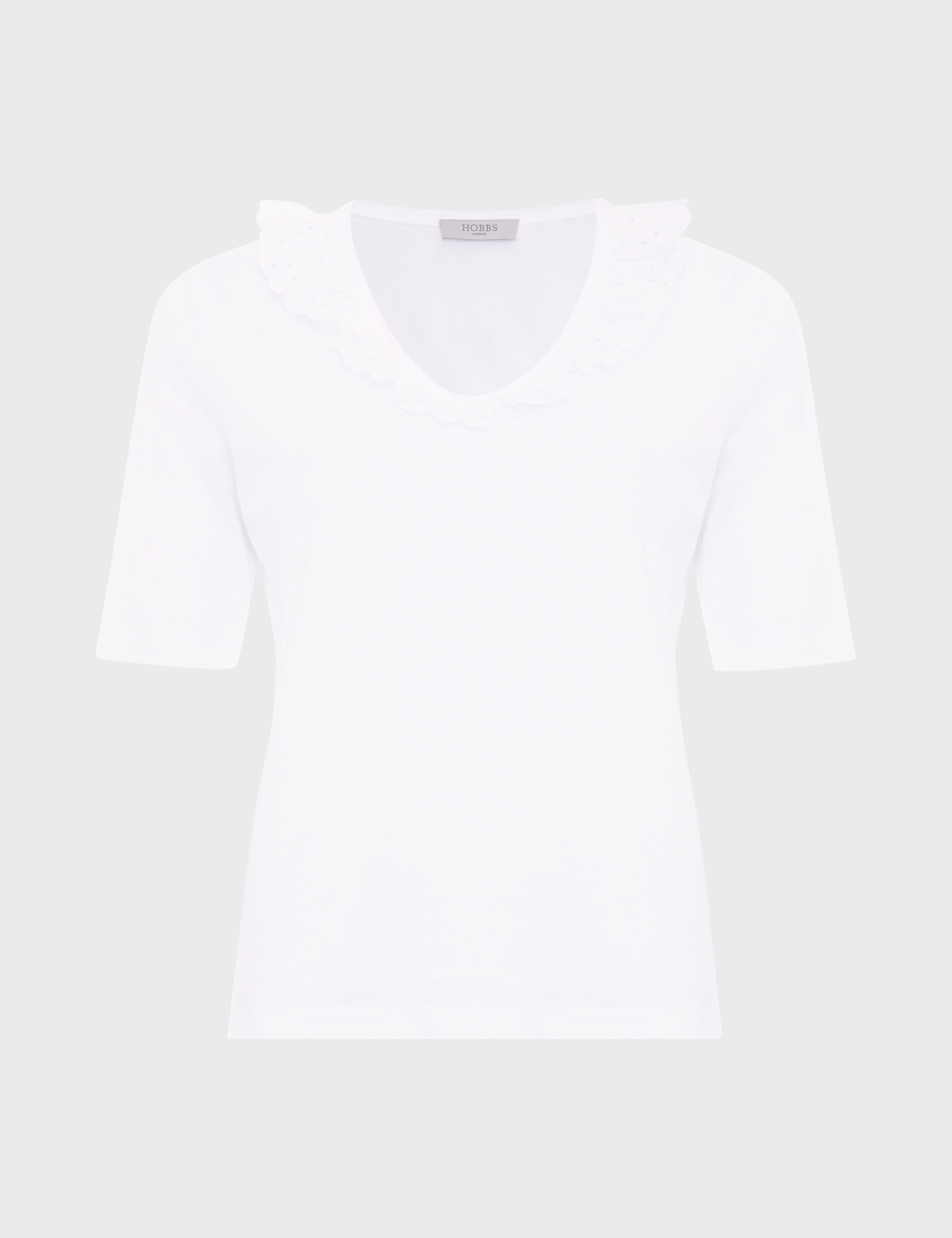 Pure Cotton V-Neck Frill Detail Top 2 of 6
